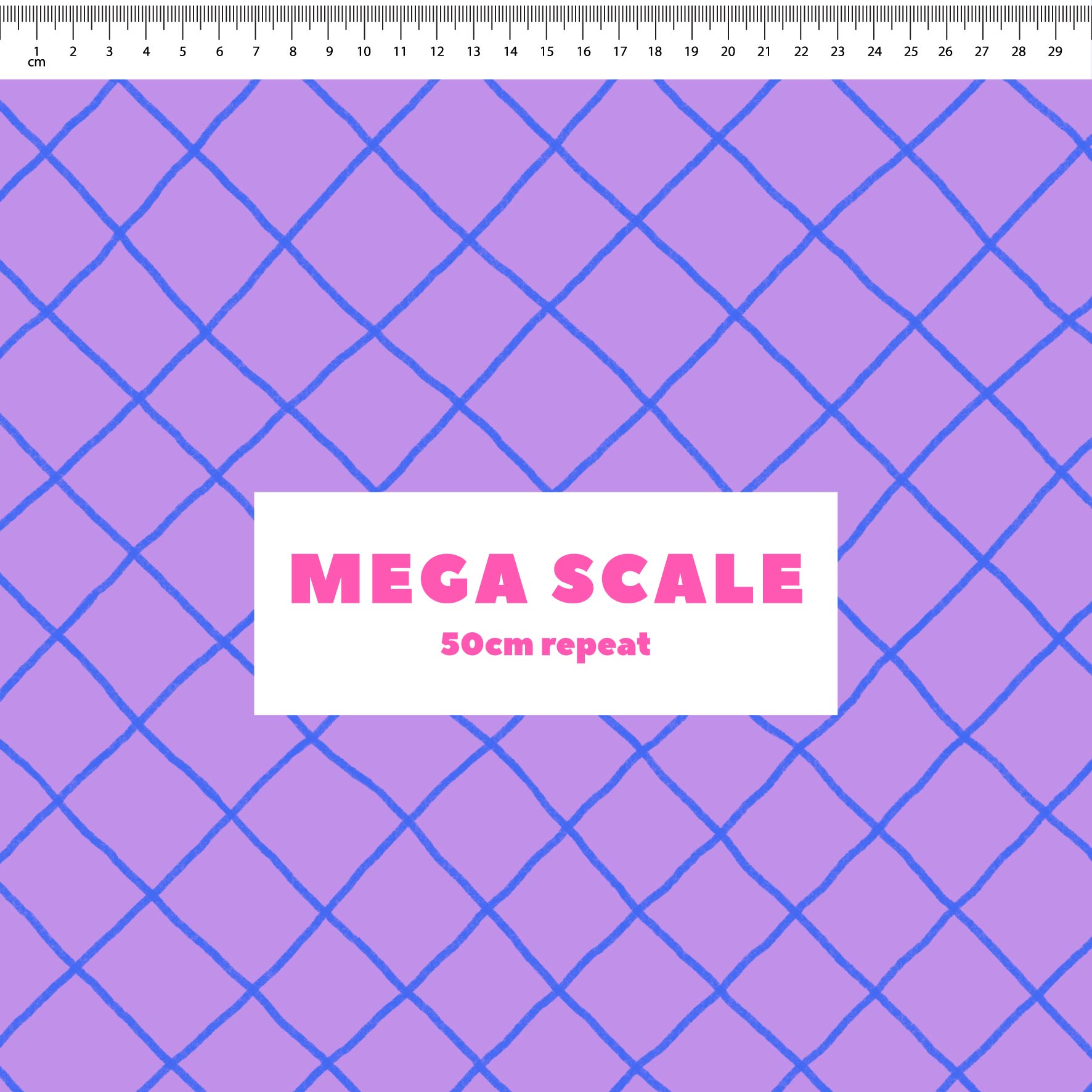 Preorder: Checkered Lines (Blue on Purple)