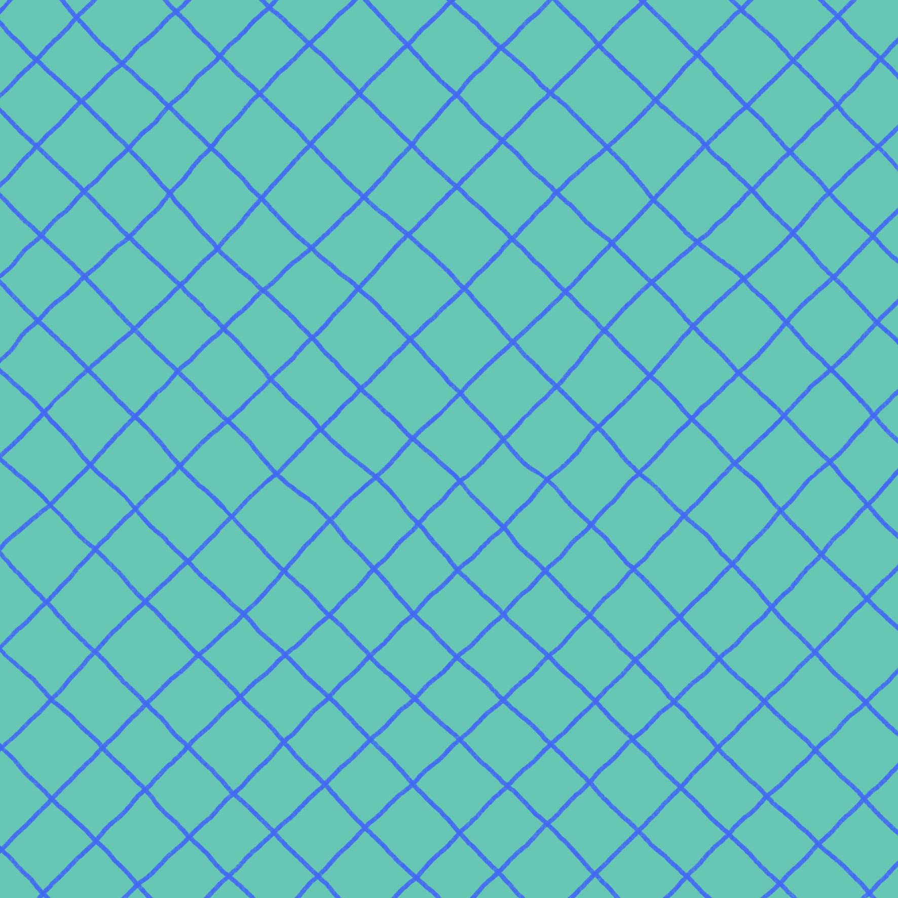 Preorder: Checkered Lines (Blue on Teal)