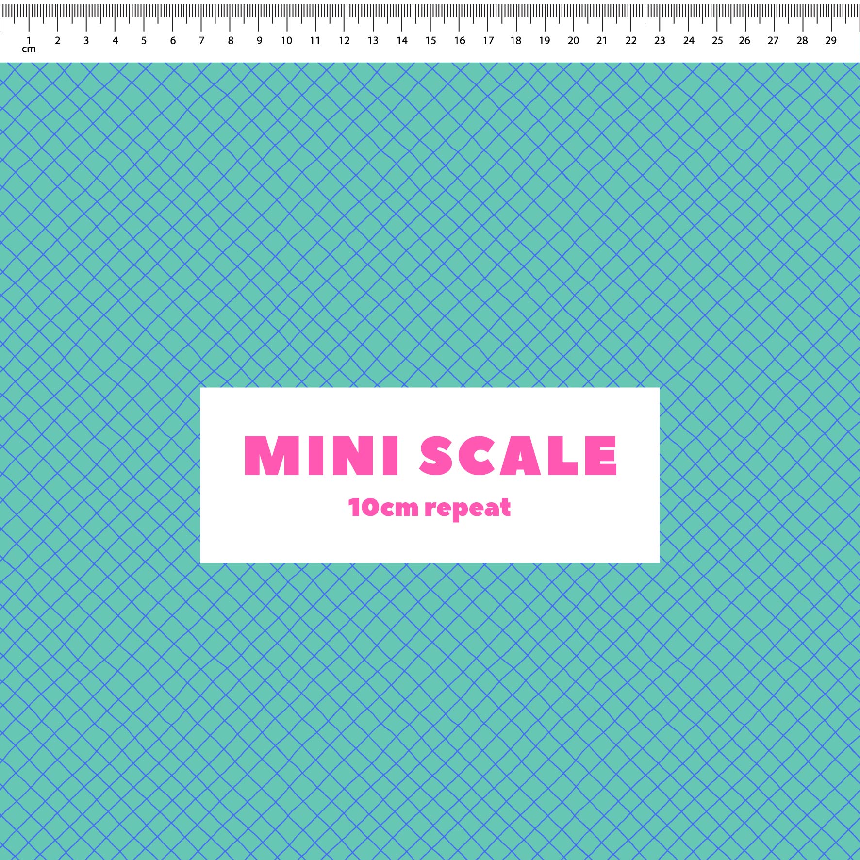 Preorder: Checkered Lines (Blue on Teal)