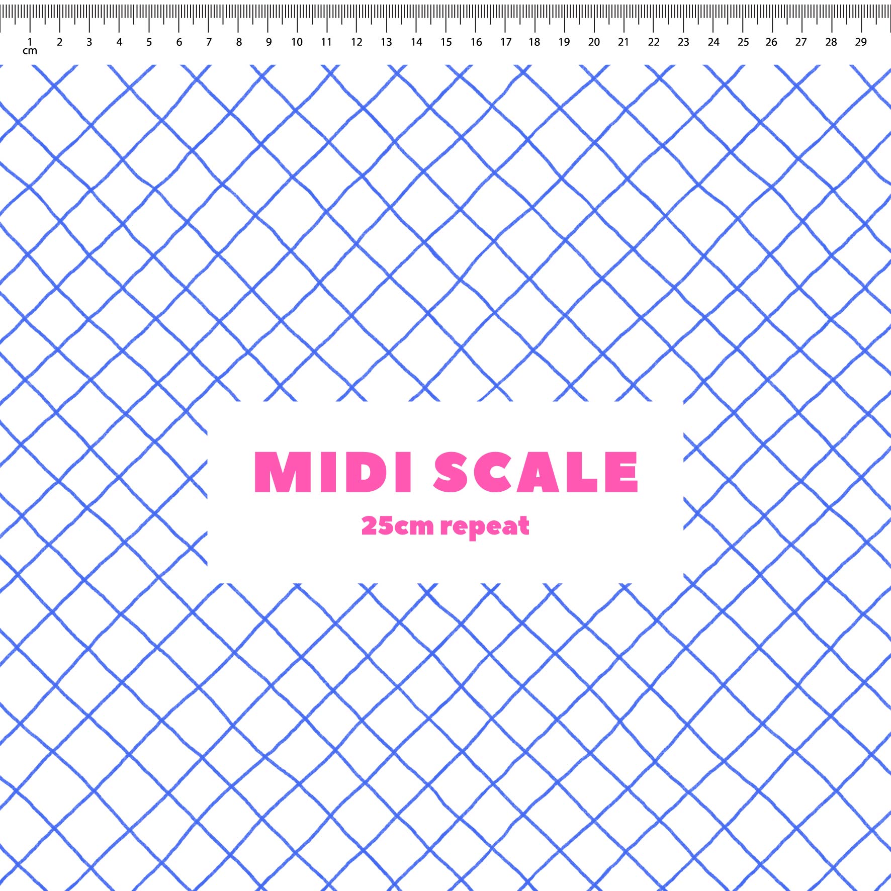 Preorder: Checkered Lines (Blue on White)