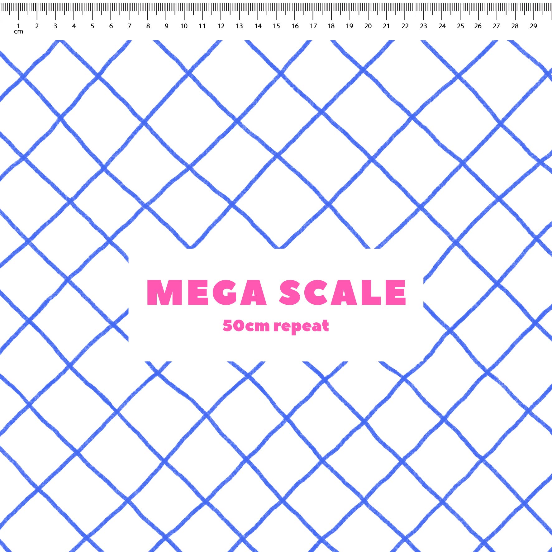 Preorder: Checkered Lines (Blue on White)