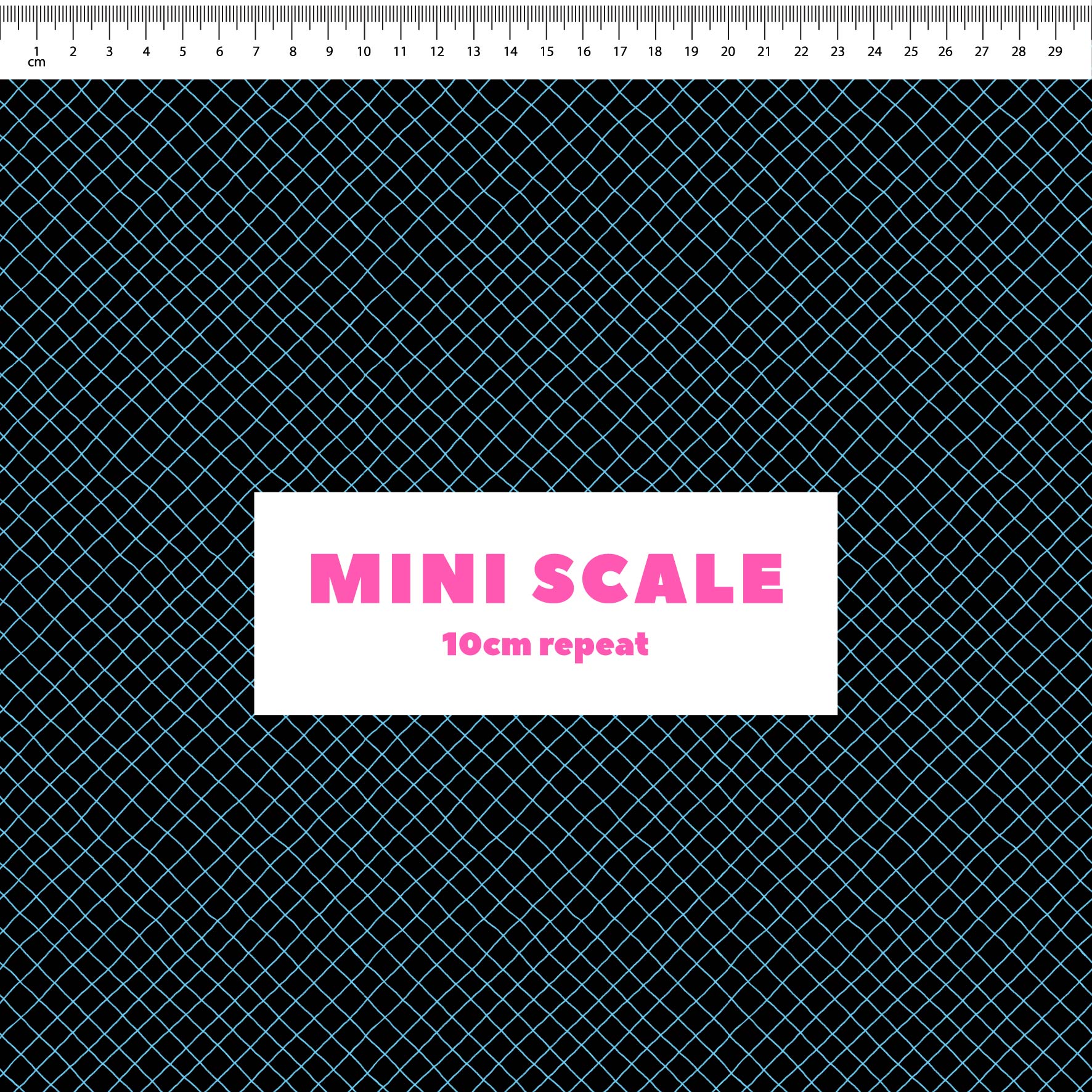 Preorder: Checkered Lines (Light Blue on Black)