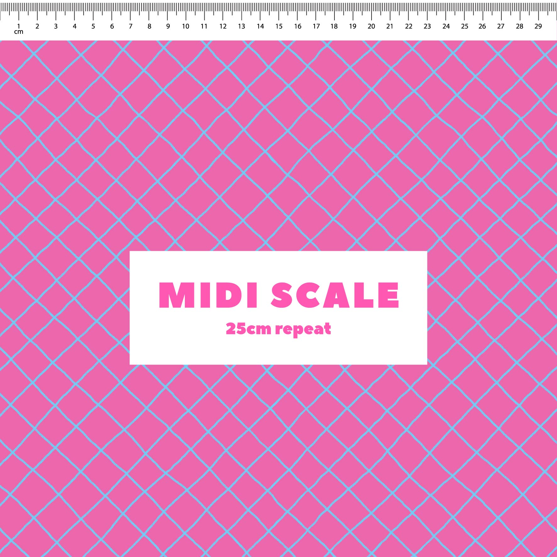 Preorder: Checkered Lines (Light Blue on Pink)