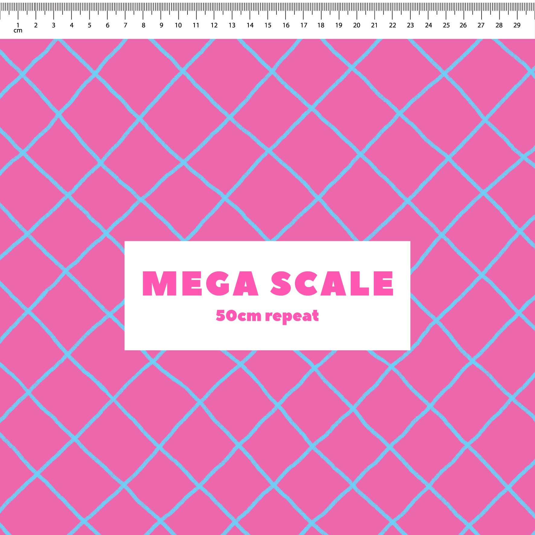 Preorder: Checkered Lines (Light Blue on Pink)