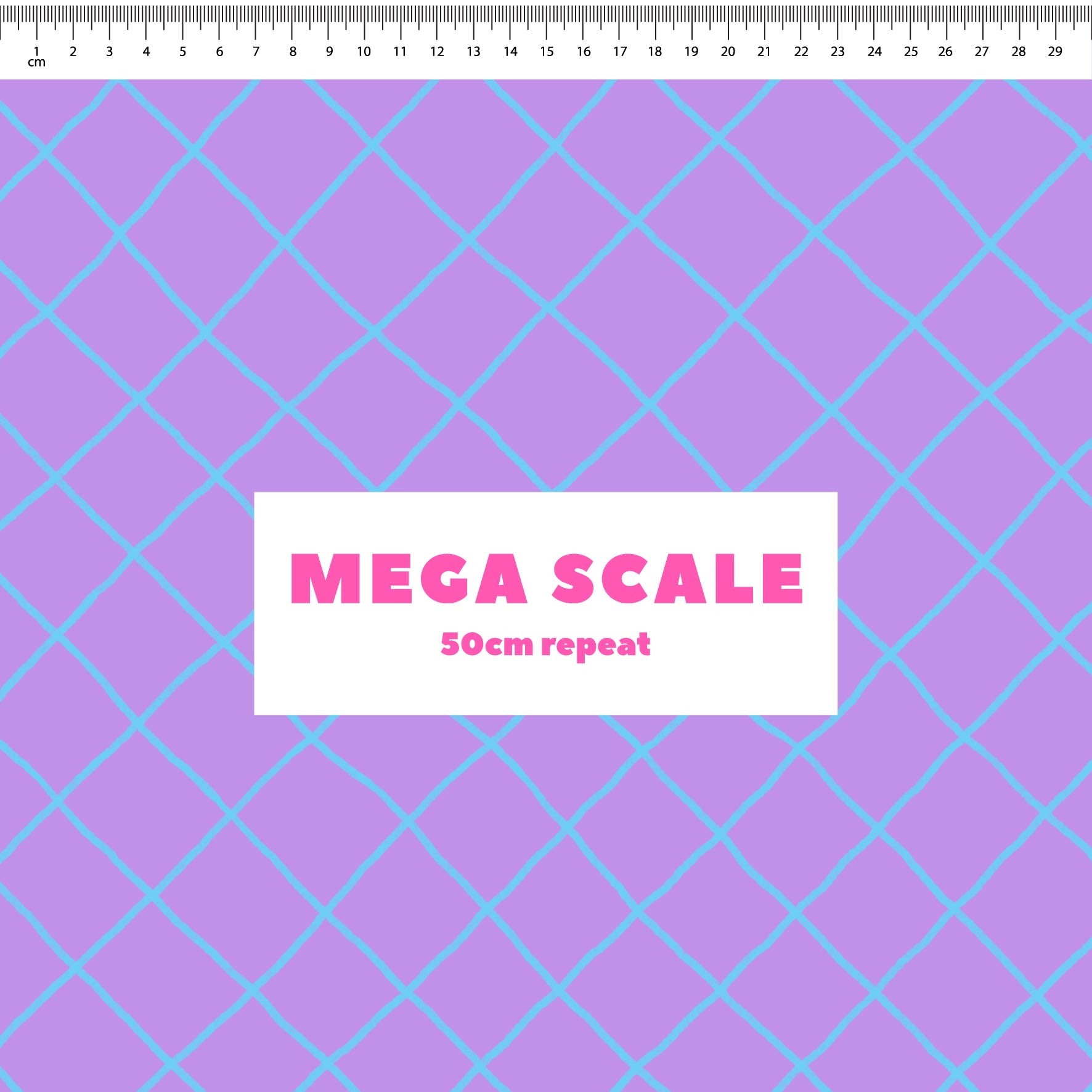 Preorder: Checkered Lines (Light Blue on Purple)