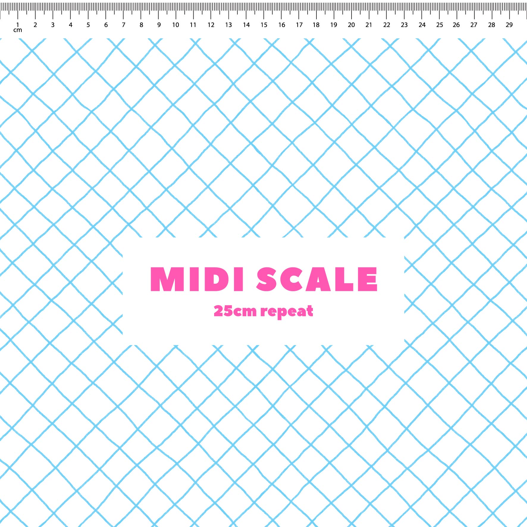 Preorder: Checkered Lines (Light Blue on White)