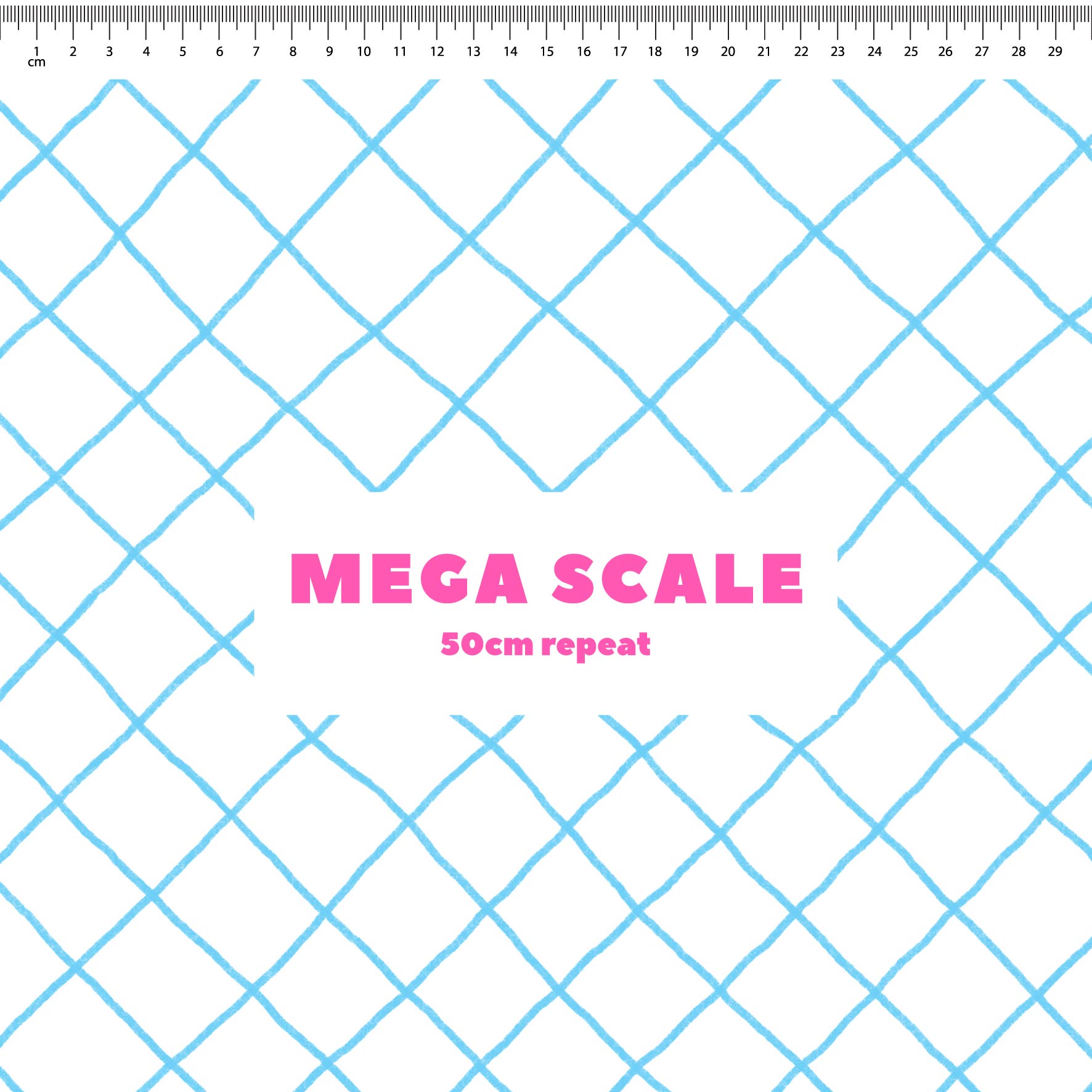 Preorder: Checkered Lines (Light Blue on White)