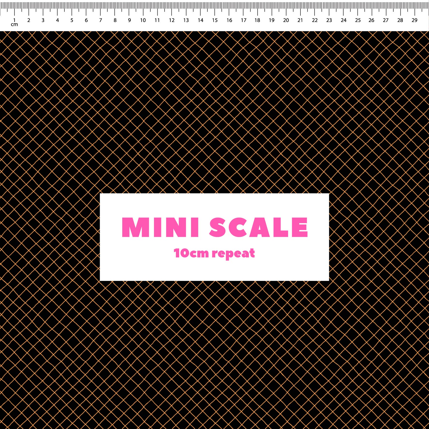 Preorder: Checkered Lines (Orange on Black)