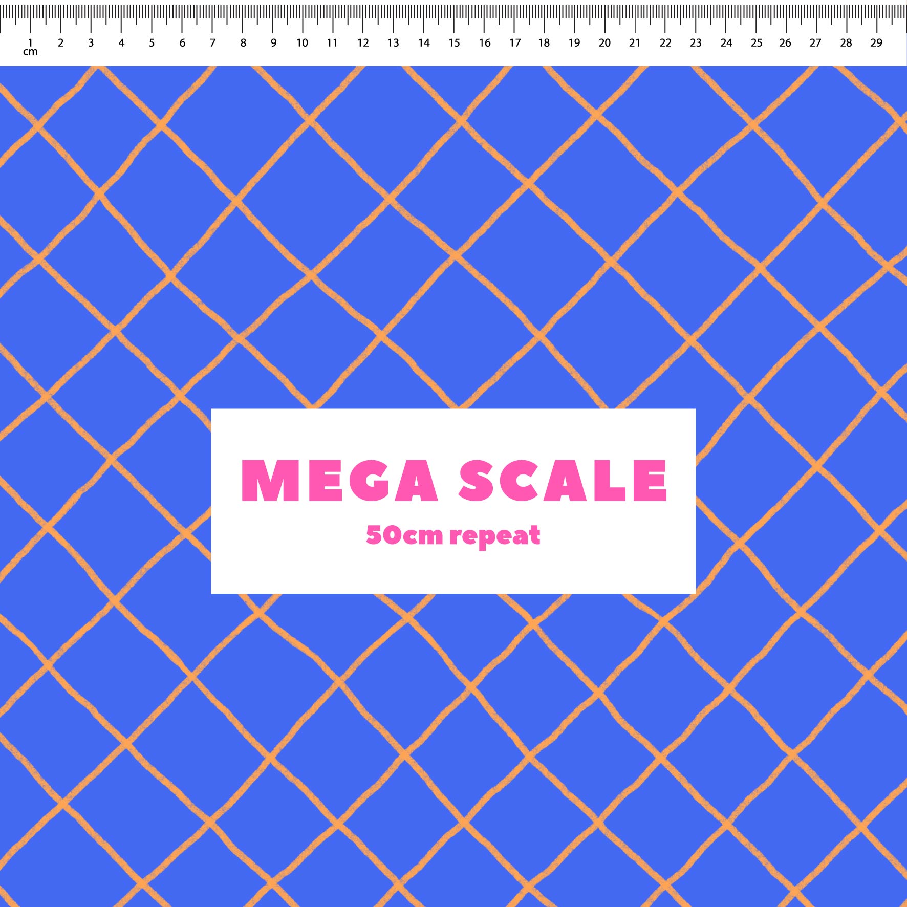 Preorder: Checkered Lines (Orange on Blue)