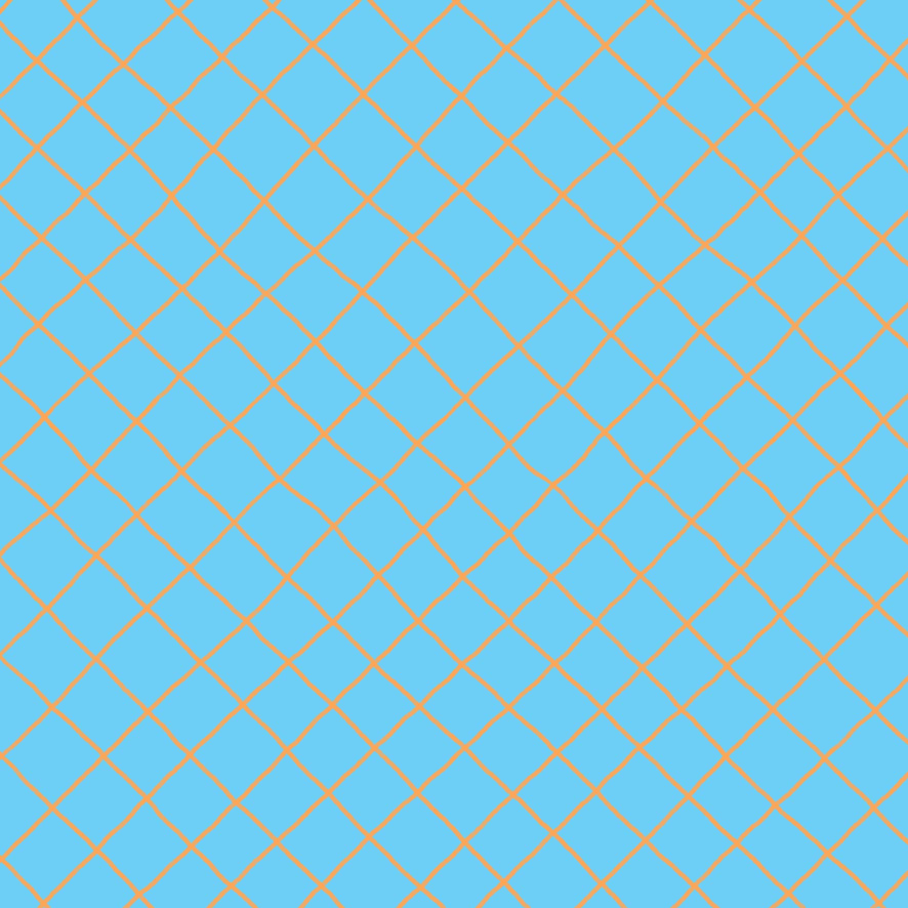 Preorder: Checkered Lines (Orange on Light Blue)