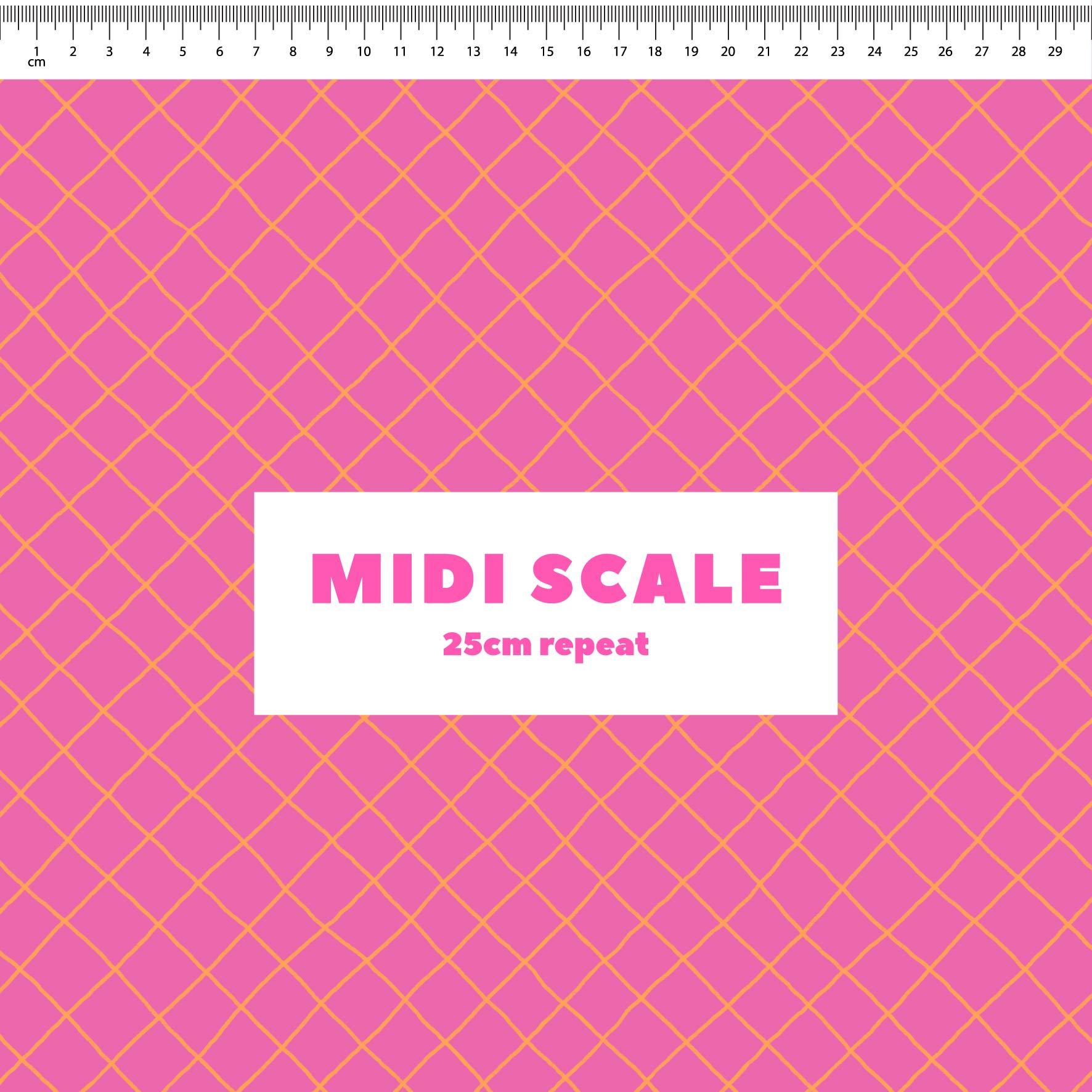 Preorder: Checkered Lines (Orange on Pink)