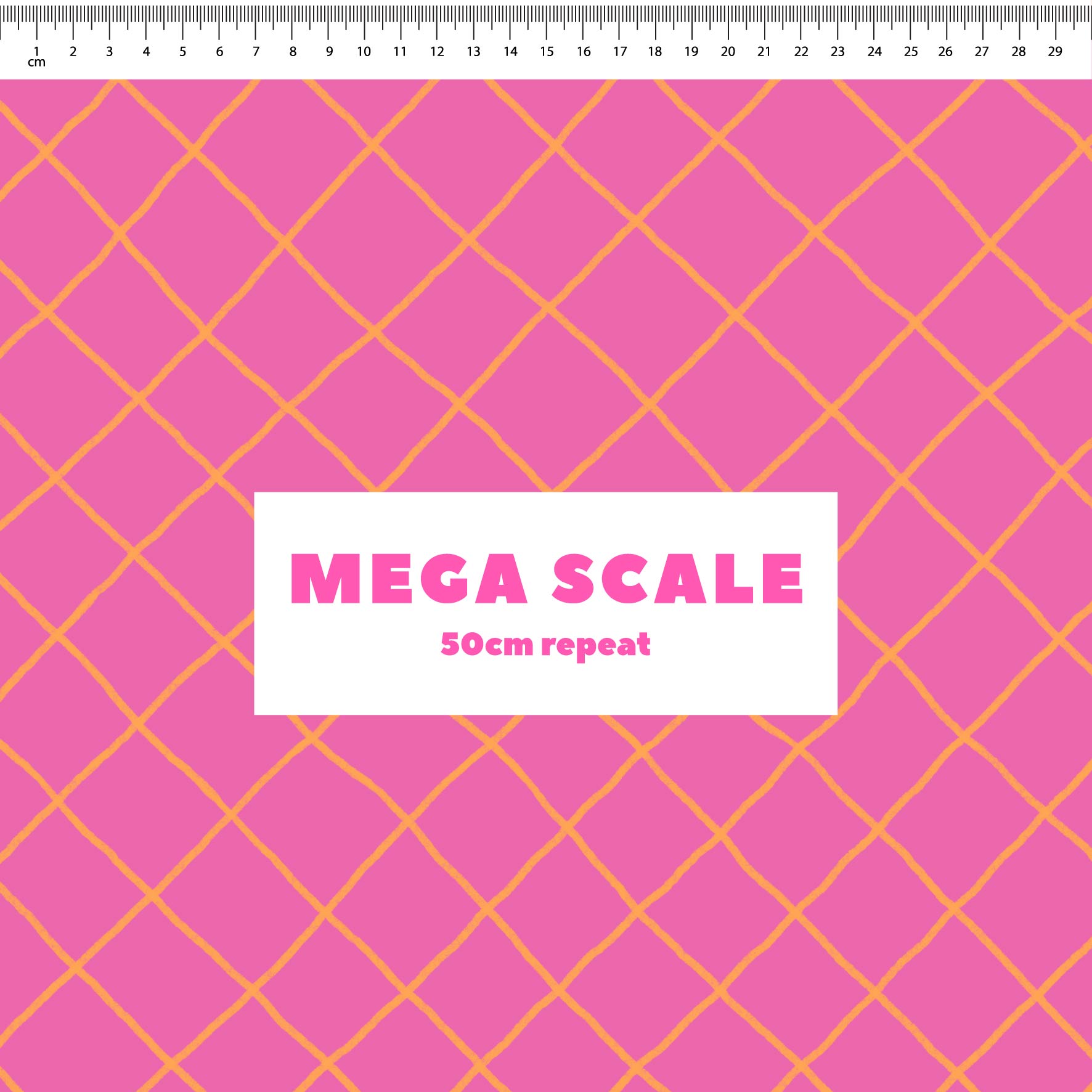 Preorder: Checkered Lines (Orange on Pink)