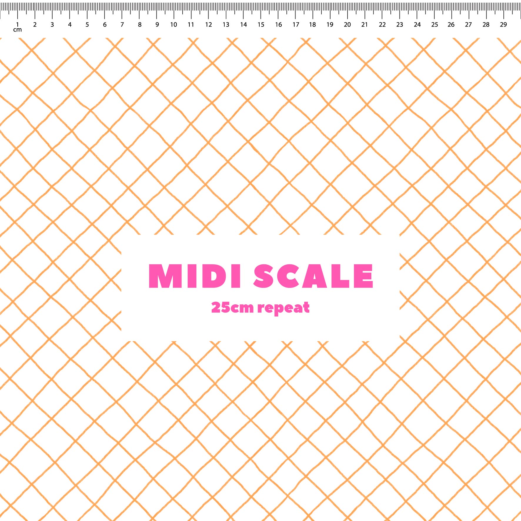 Preorder: Checkered Lines (Orange on White)