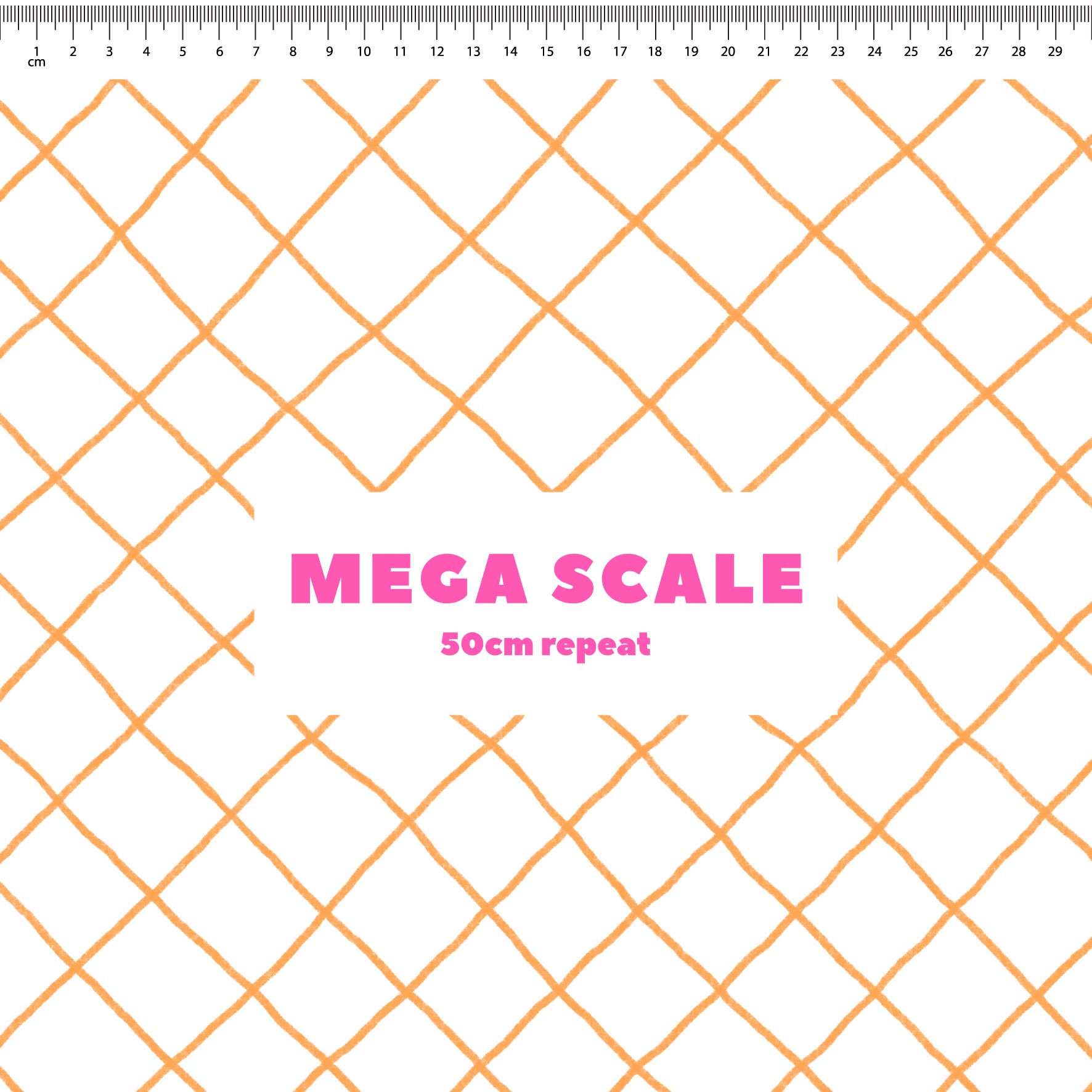 Preorder: Checkered Lines (Orange on White)