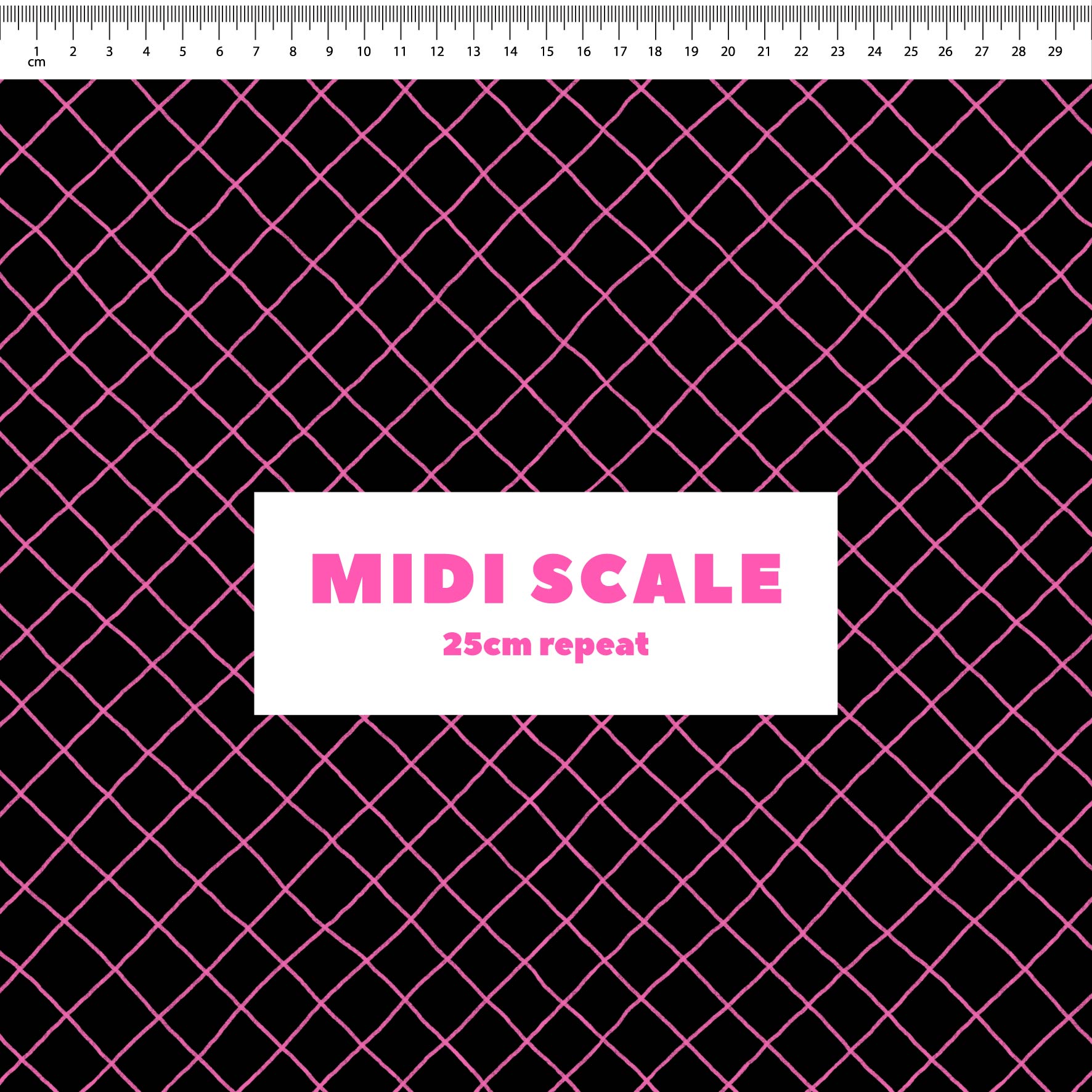 Preorder: Checkered Lines (Pink on Black)