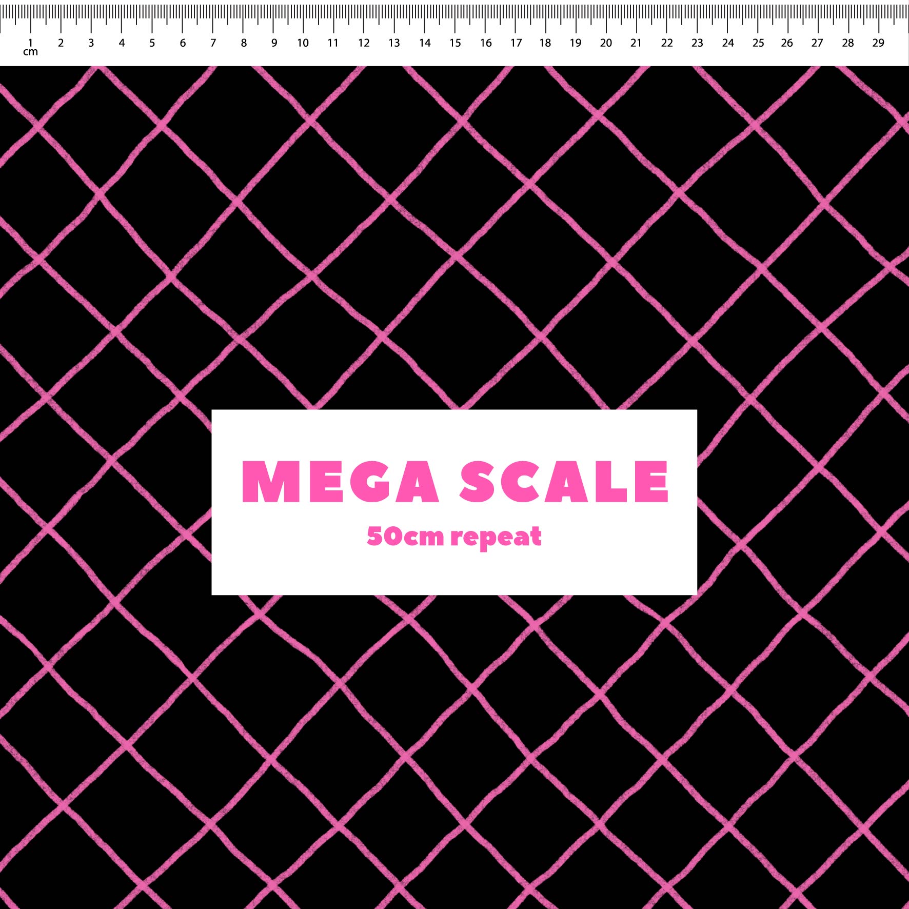 Preorder: Checkered Lines (Pink on Black)