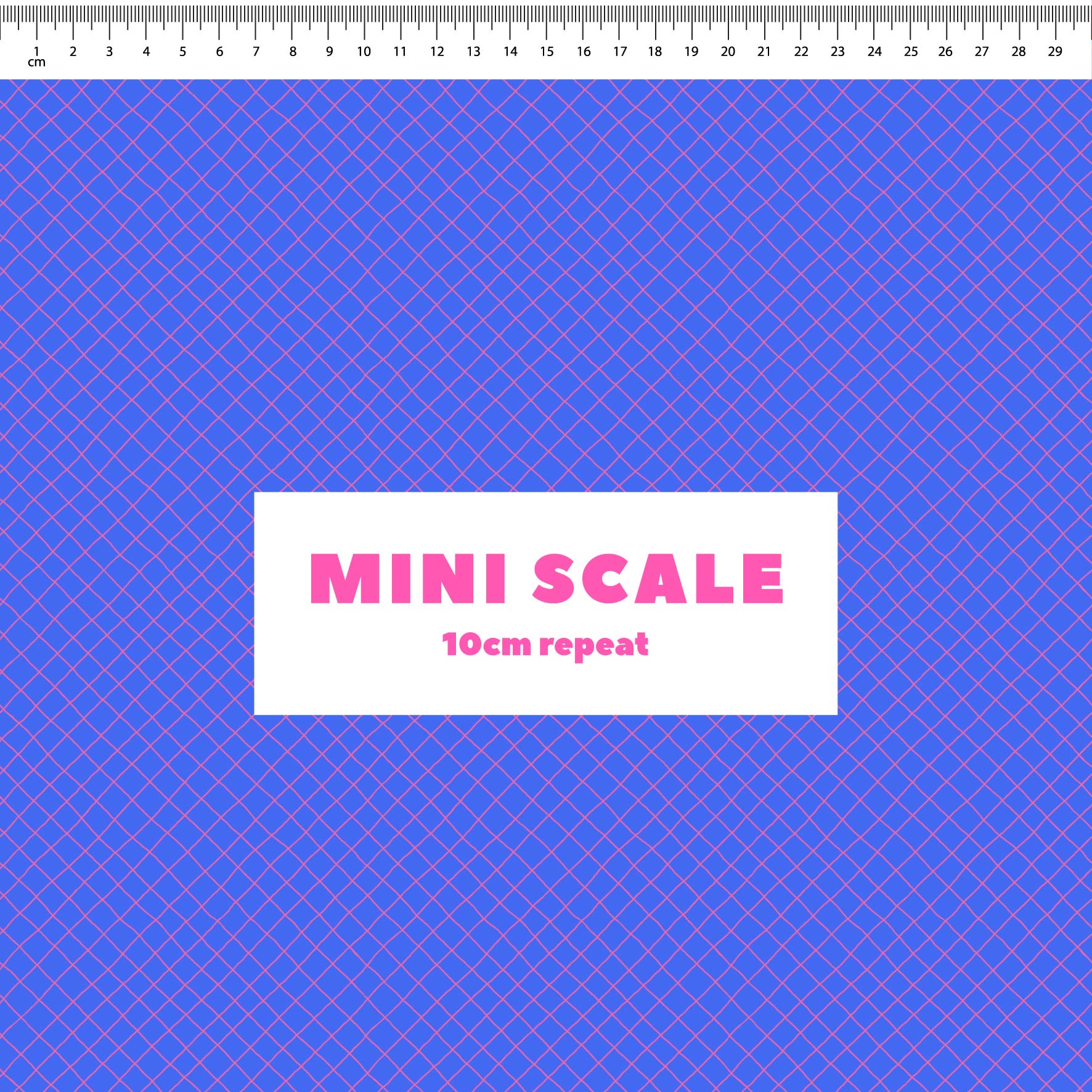 Preorder: Checkered Lines (Pink on Blue)