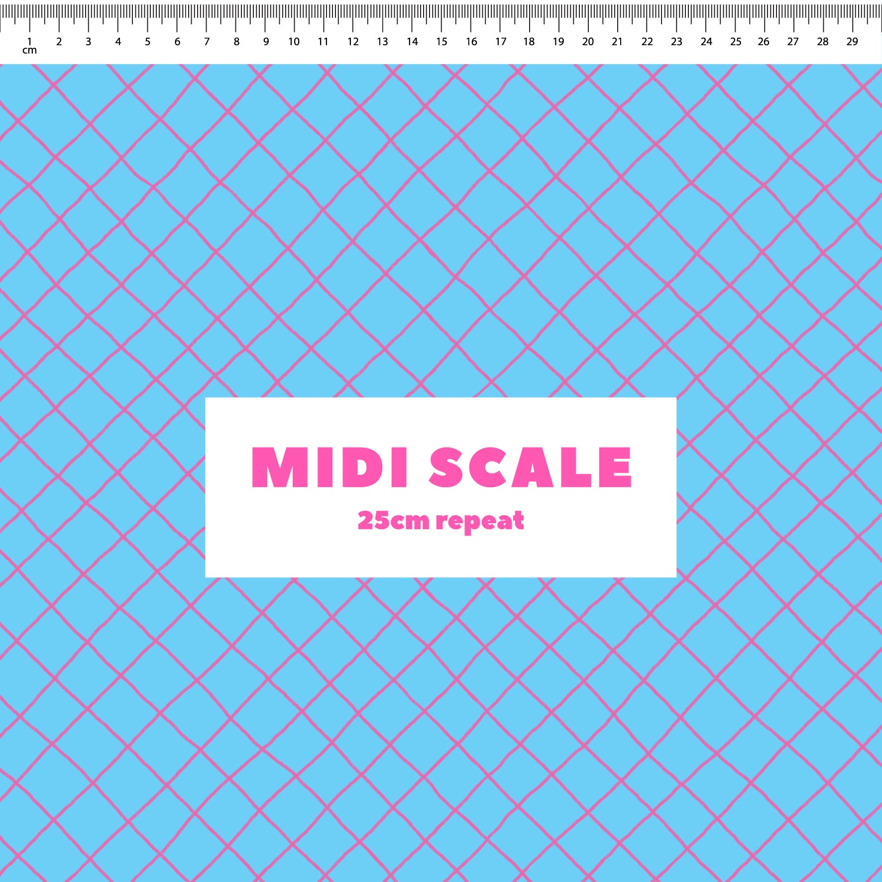 Preorder: Checkered Lines (Pink on Light Blue)