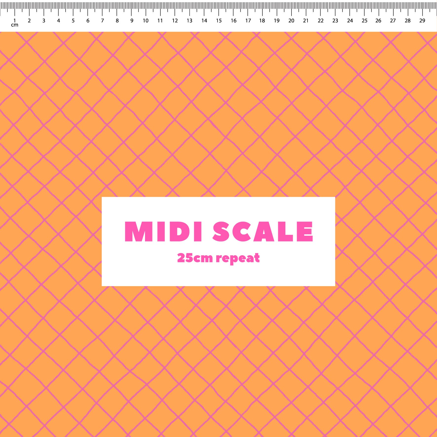 Preorder: Checkered Lines (Pink on Orange)