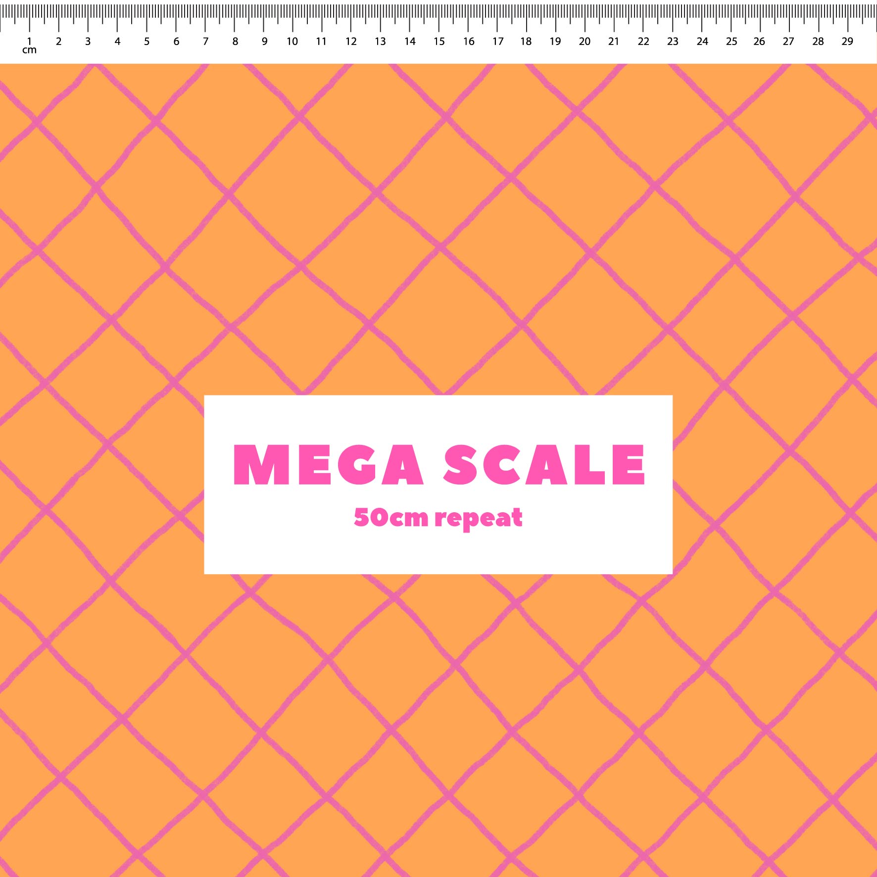 Preorder: Checkered Lines (Pink on Orange)