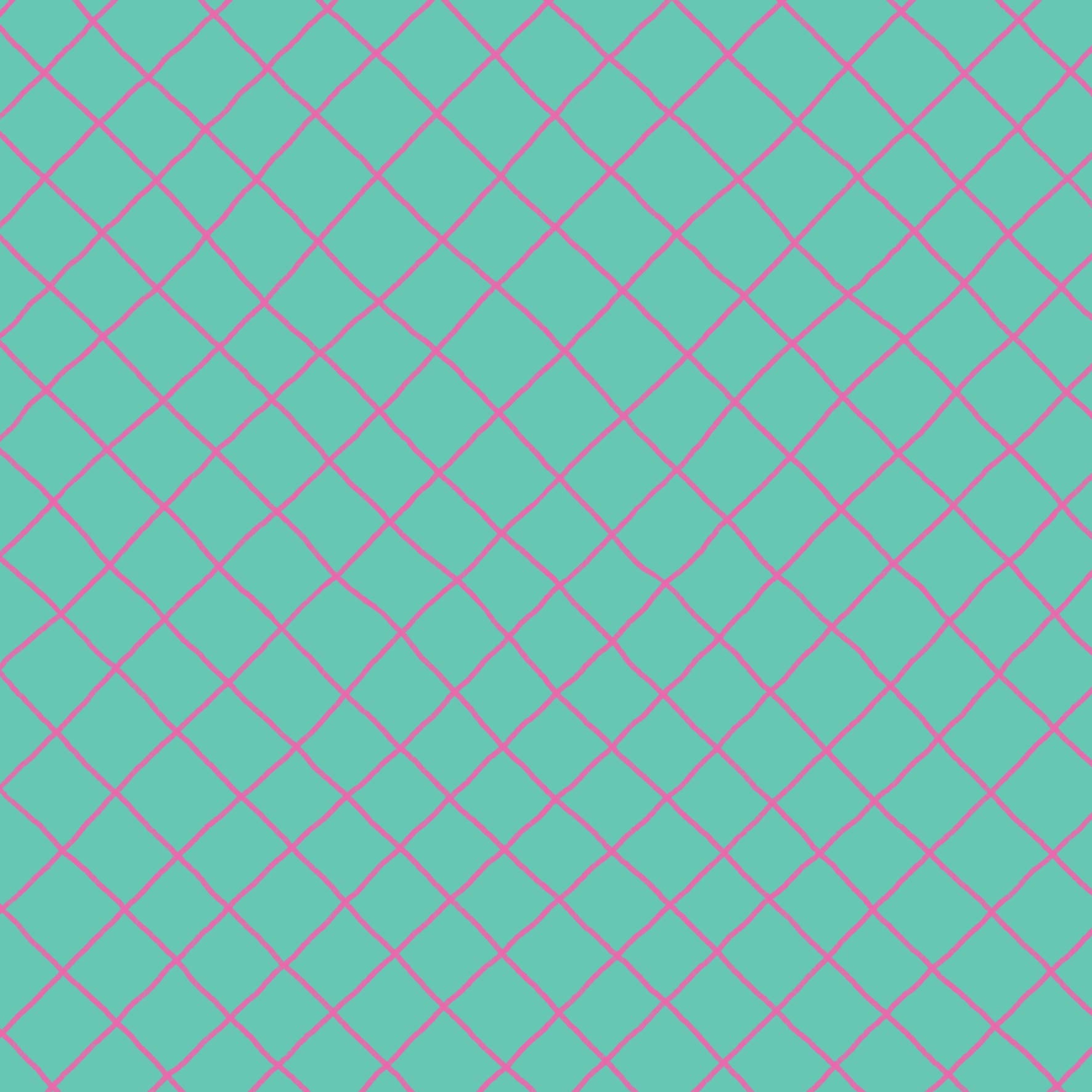 Preorder: Checkered Lines (Pink on Teal)