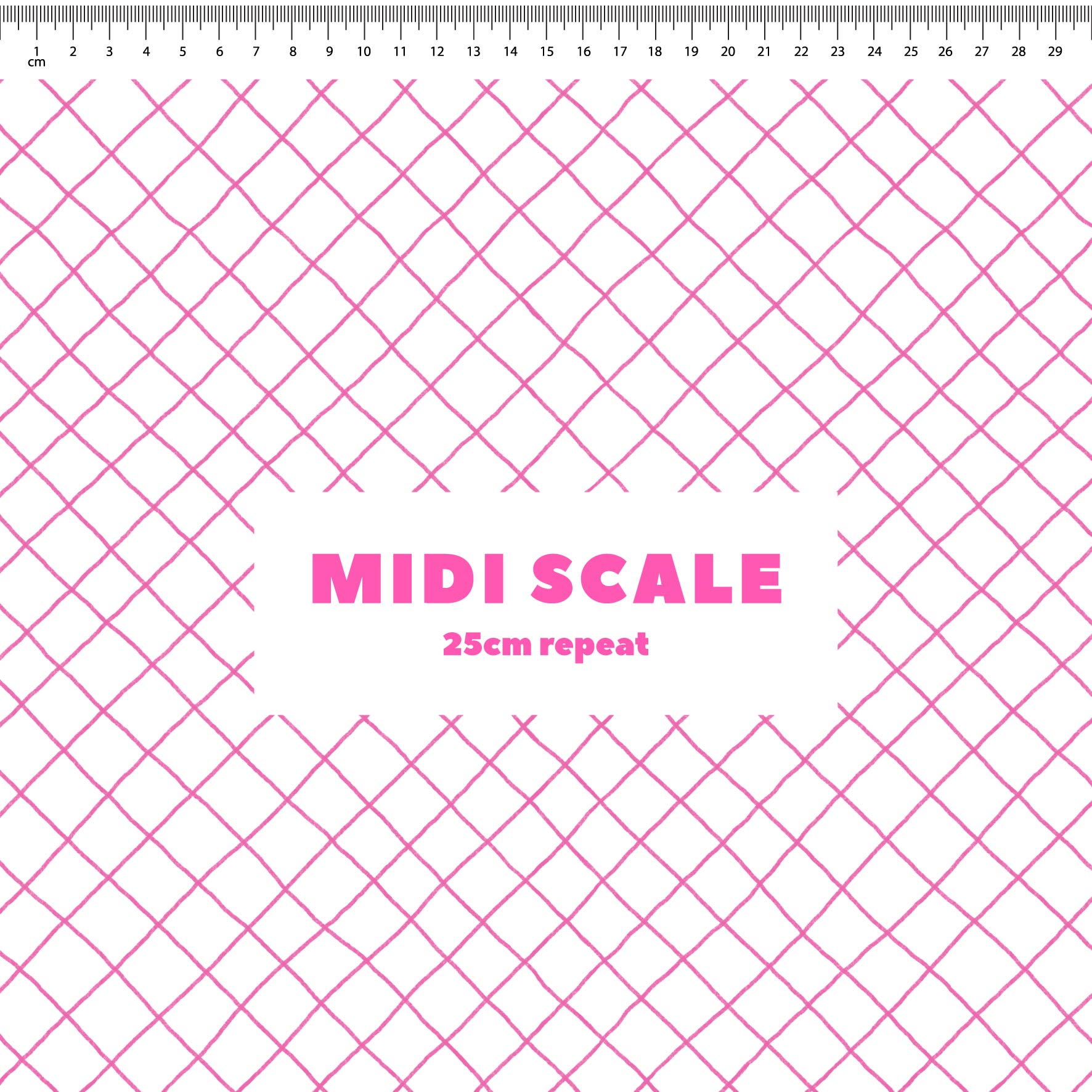 Preorder: Checkered Lines (Pink on White)