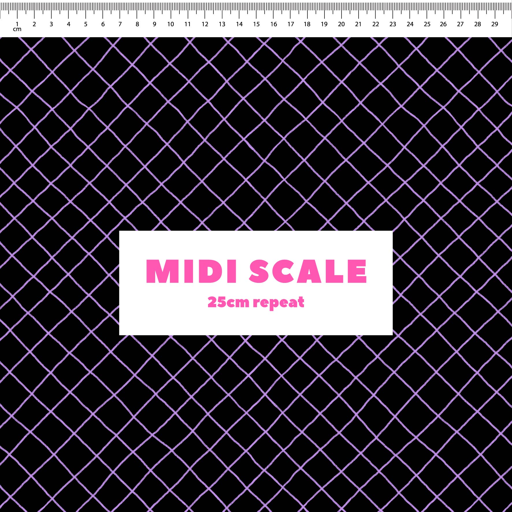 Preorder: Checkered Lines (Purple on Black)