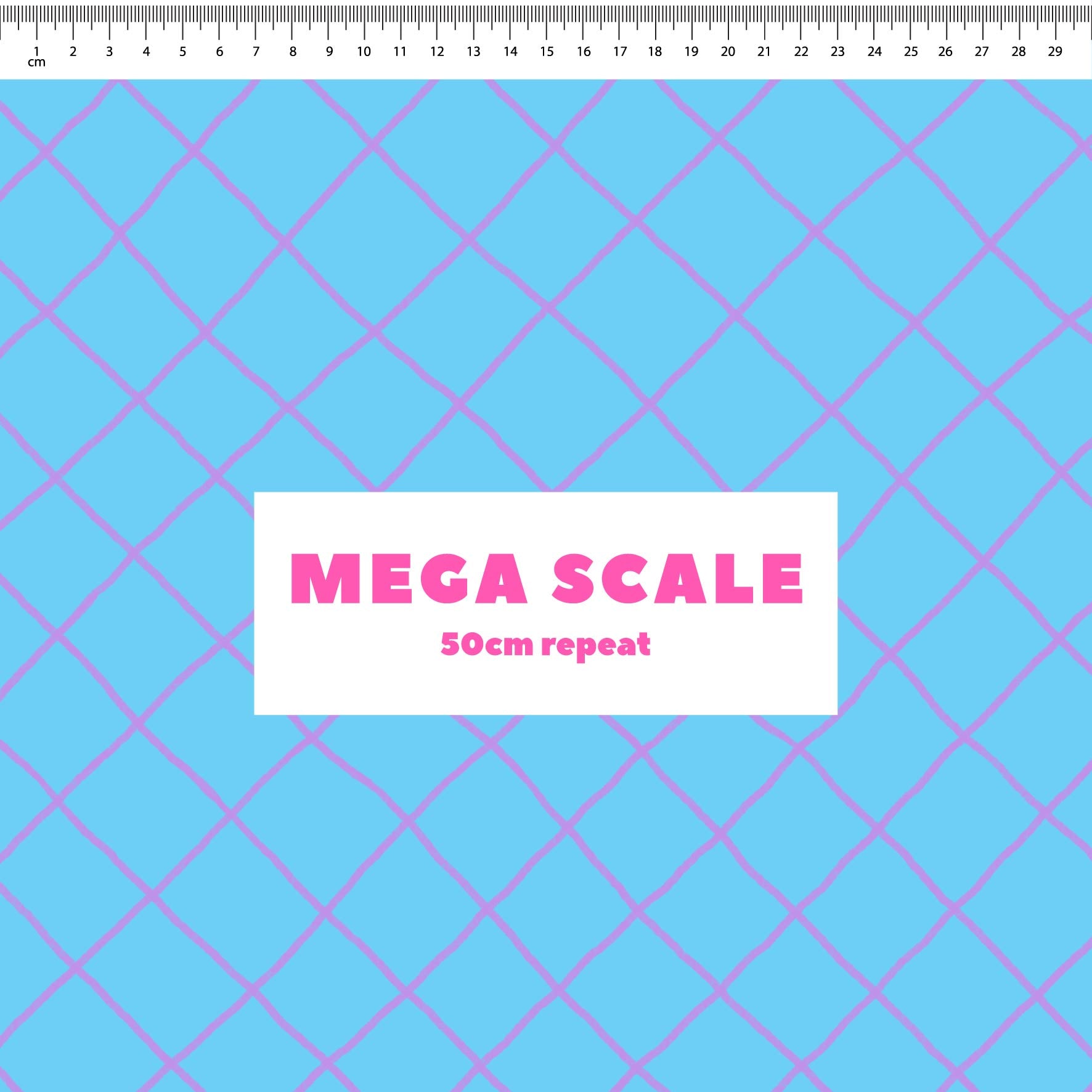 Preorder: Checkered Lines (Purple on Light Blue)