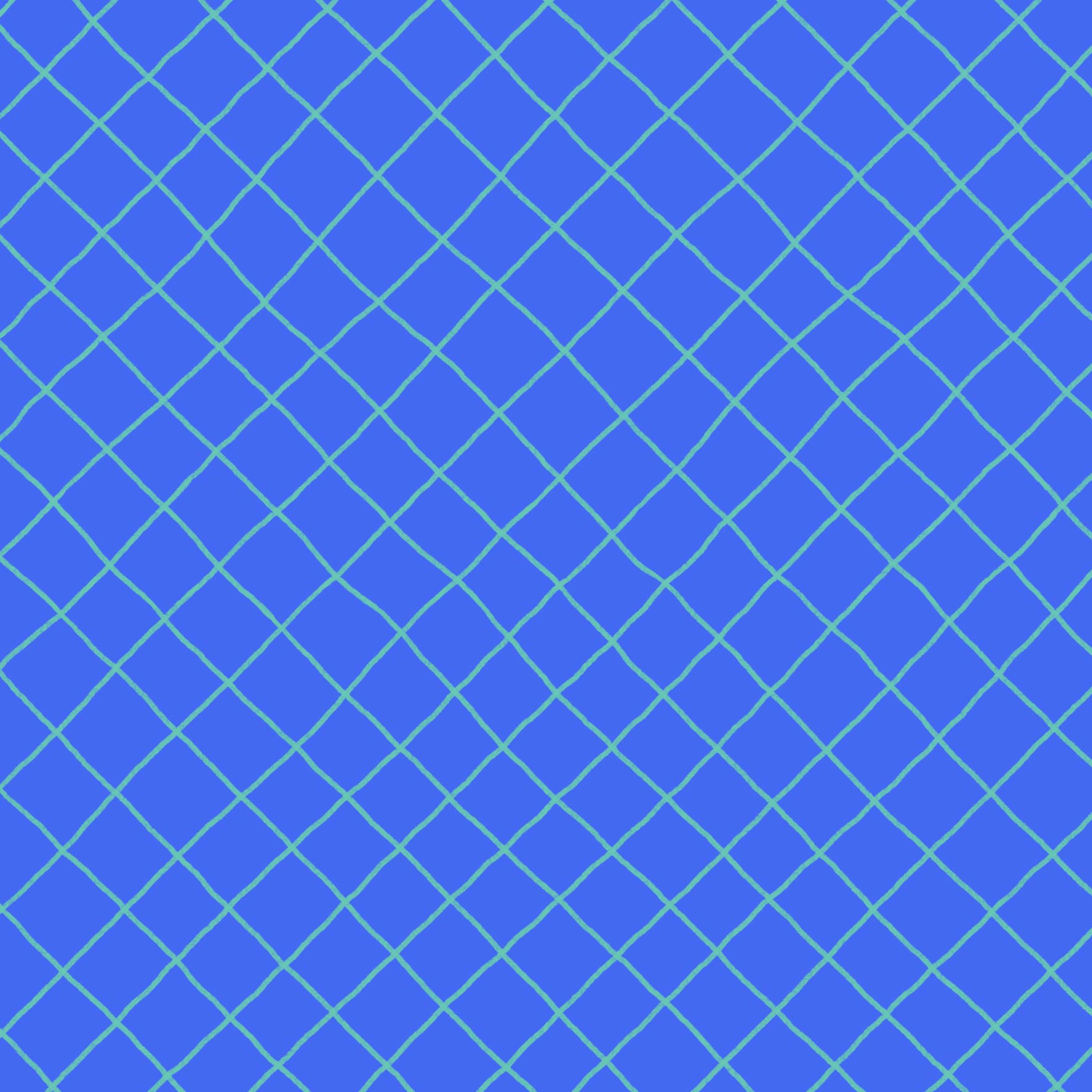 Preorder: Checkered Lines (Teal on Blue)