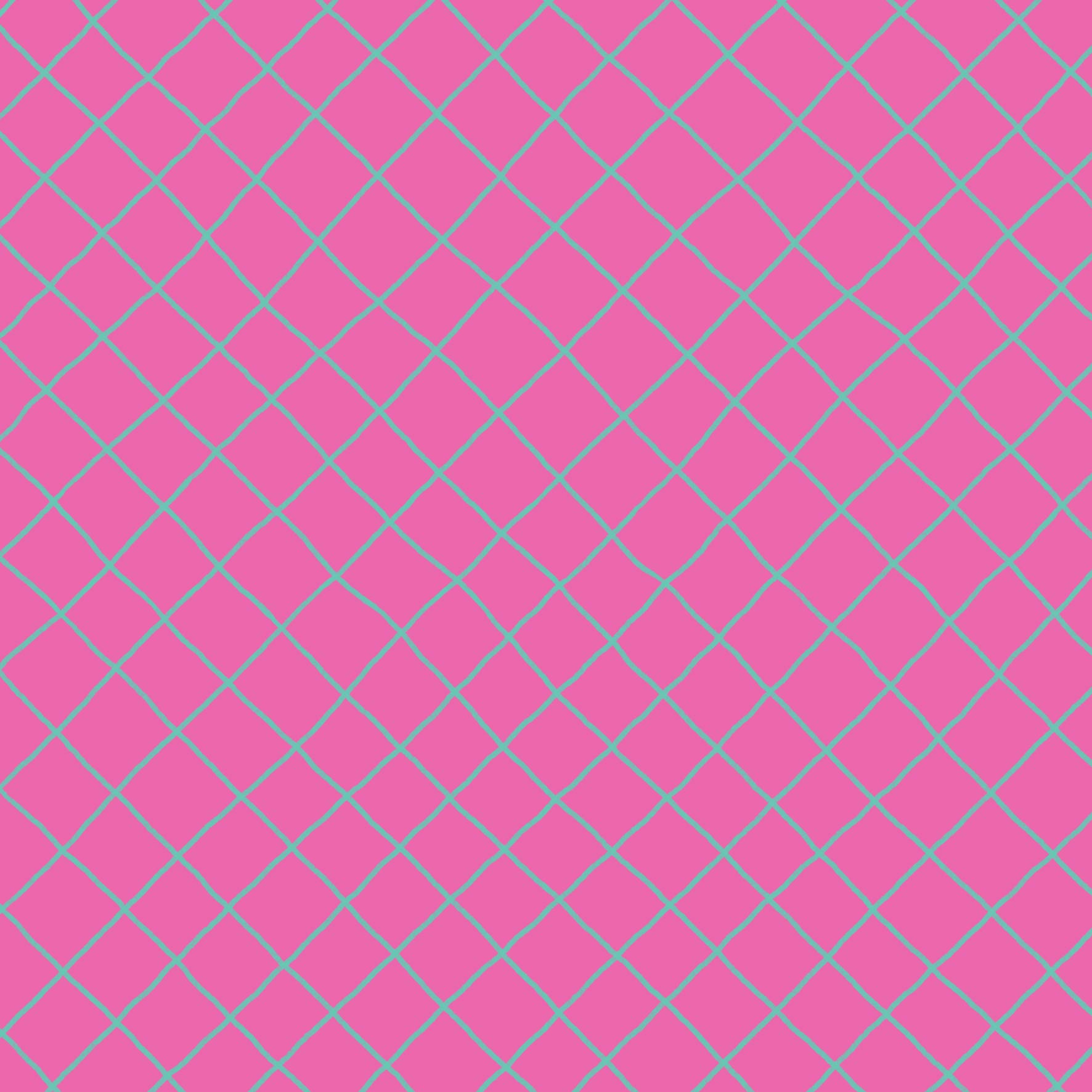 Preorder: Checkered Lines (Teal on Pink)