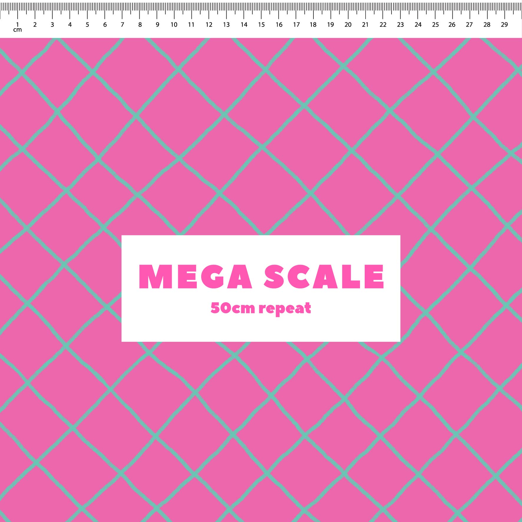 Preorder: Checkered Lines (Teal on Pink)