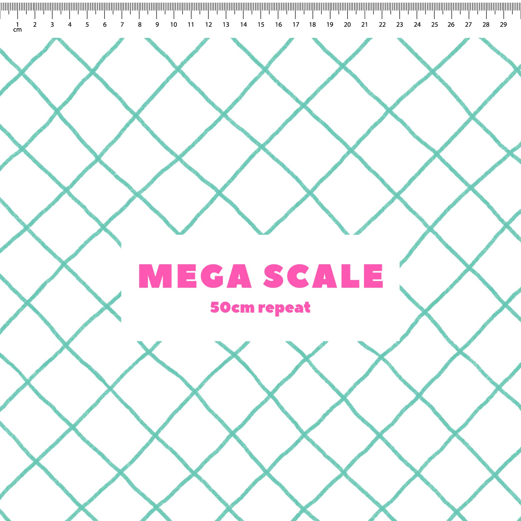 Preorder: Checkered Lines (Teal on White)