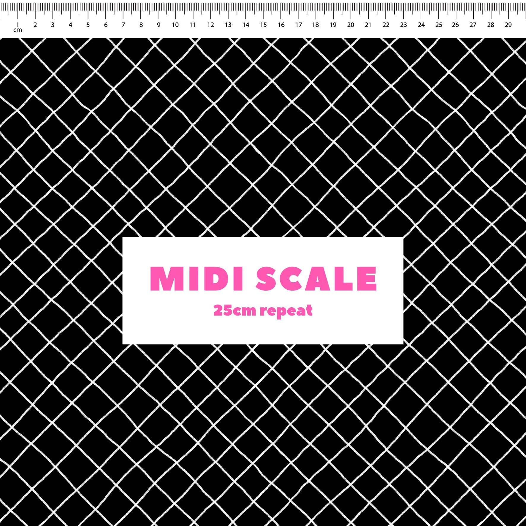 Preorder: Checkered Lines (White on Black)