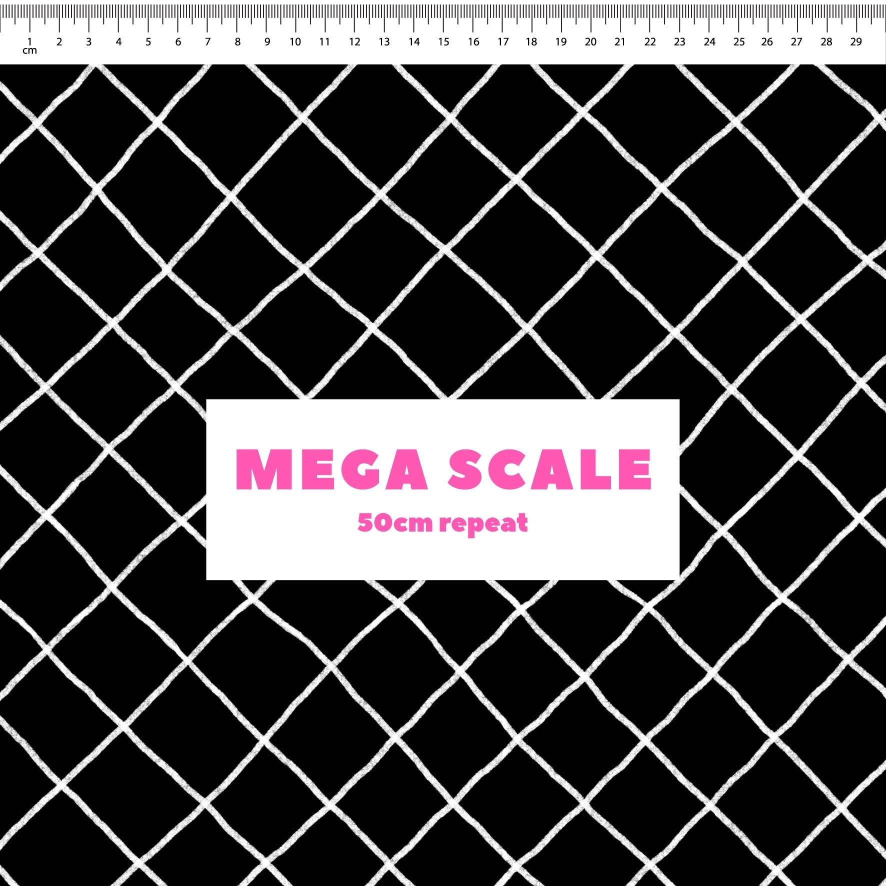 Preorder: Checkered Lines (White on Black)