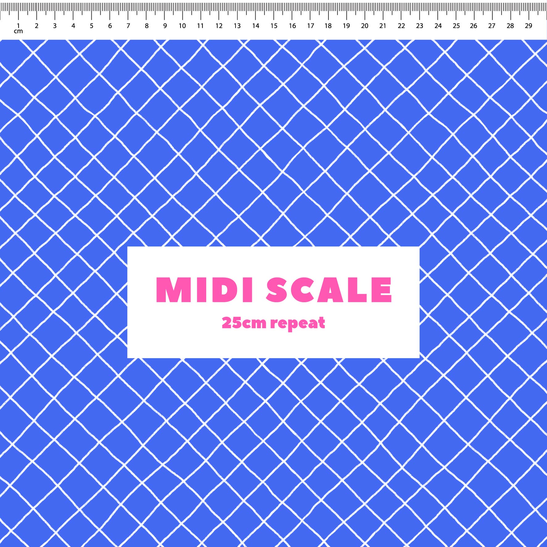 Preorder: Checkered Lines (White on Blue)