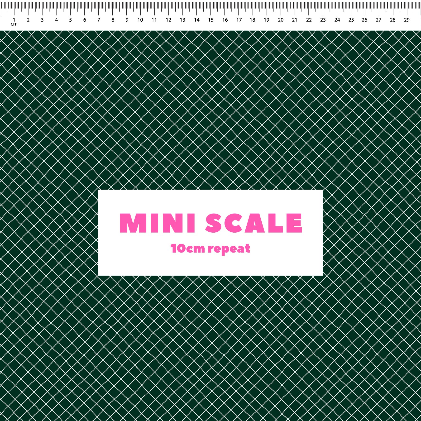 Preorder: Checkered Lines (White on Dark Green)