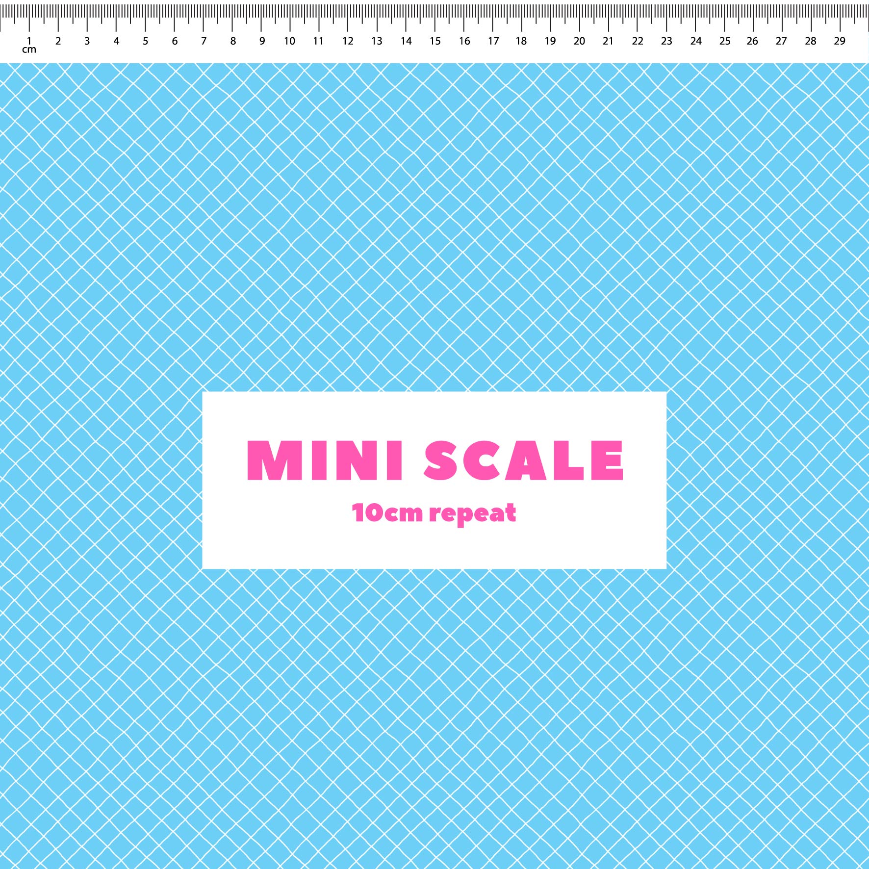 Preorder: Checkered Lines (White on Light Blue)