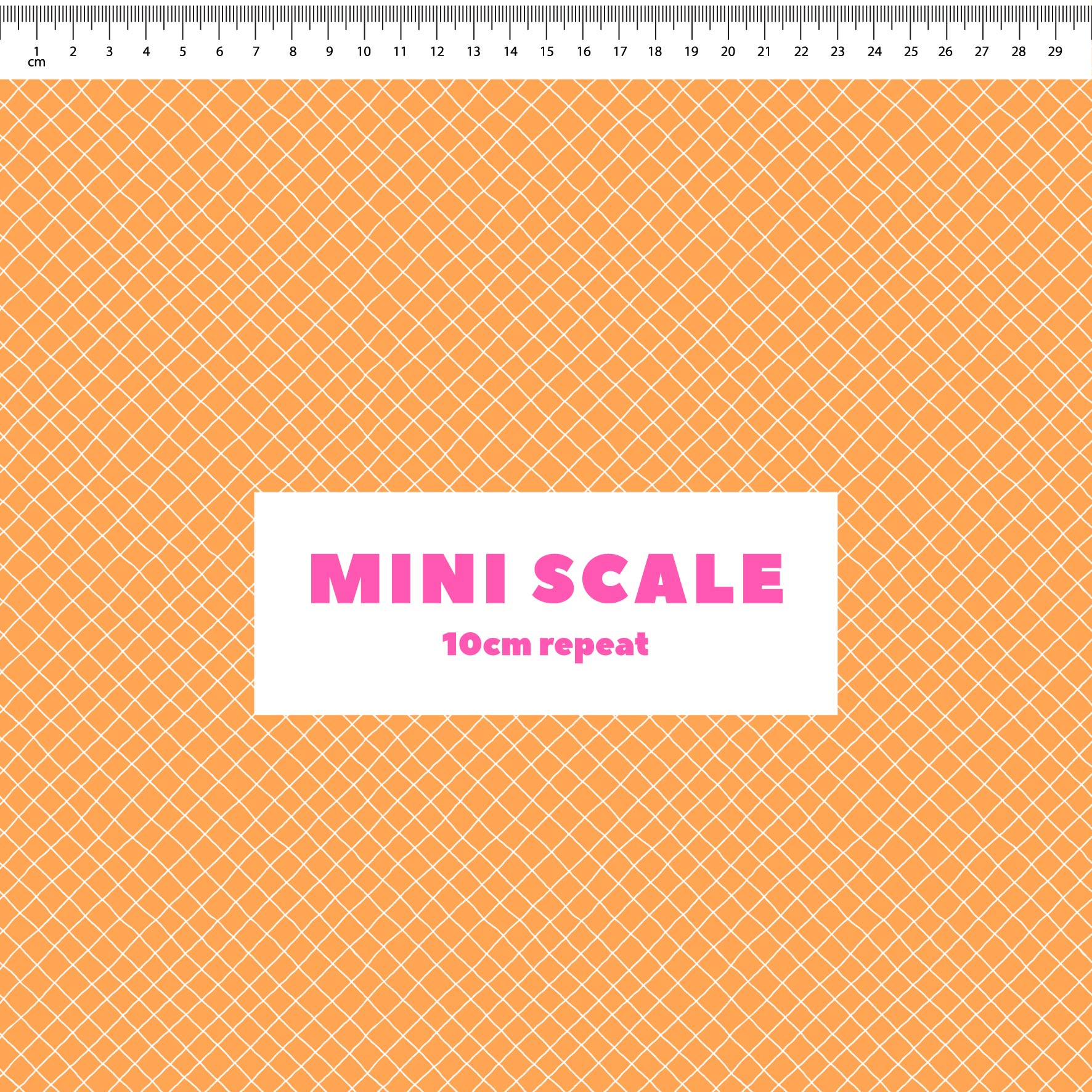 Preorder: Checkered Lines (White on Orange)