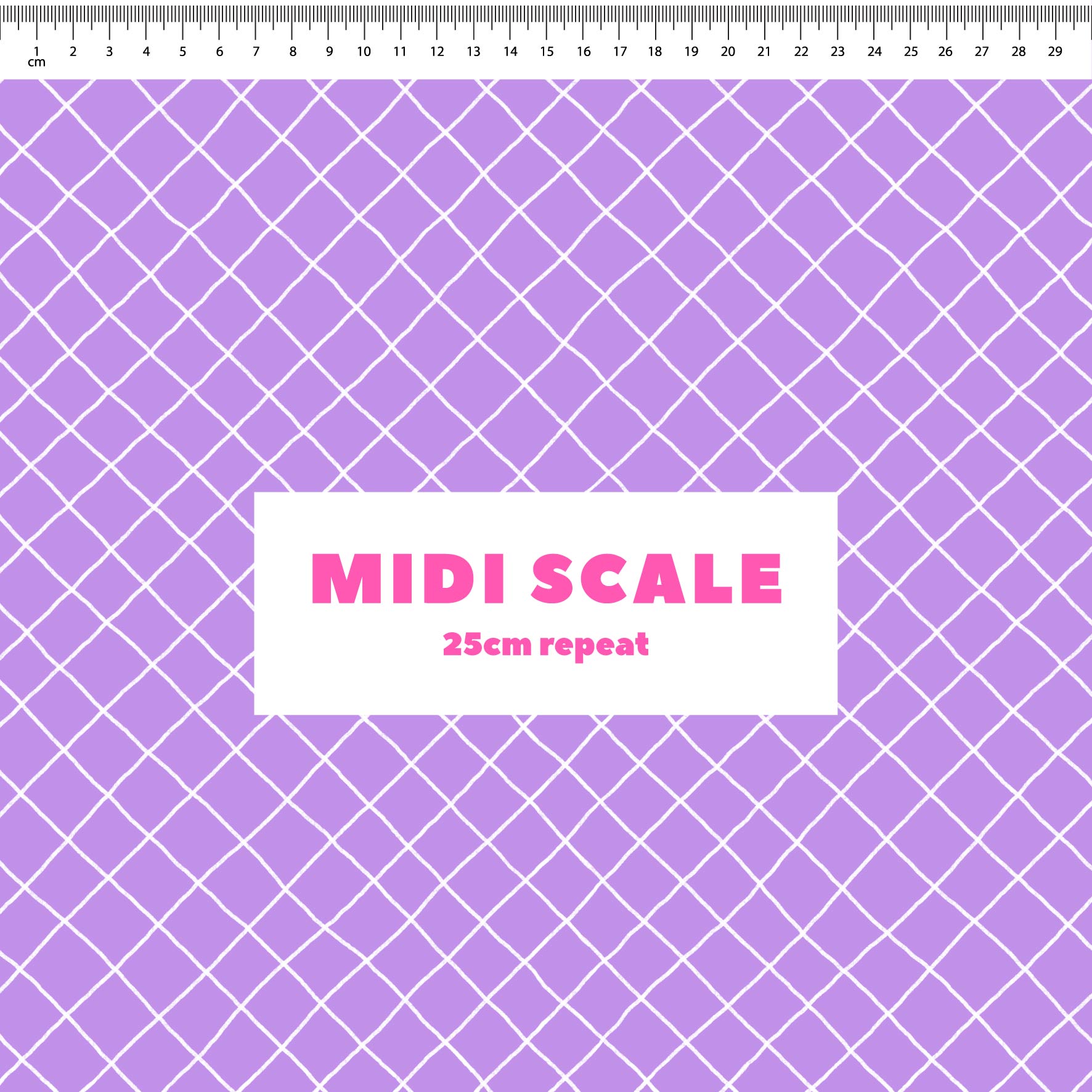 Preorder: Checkered Lines (White on Purple)