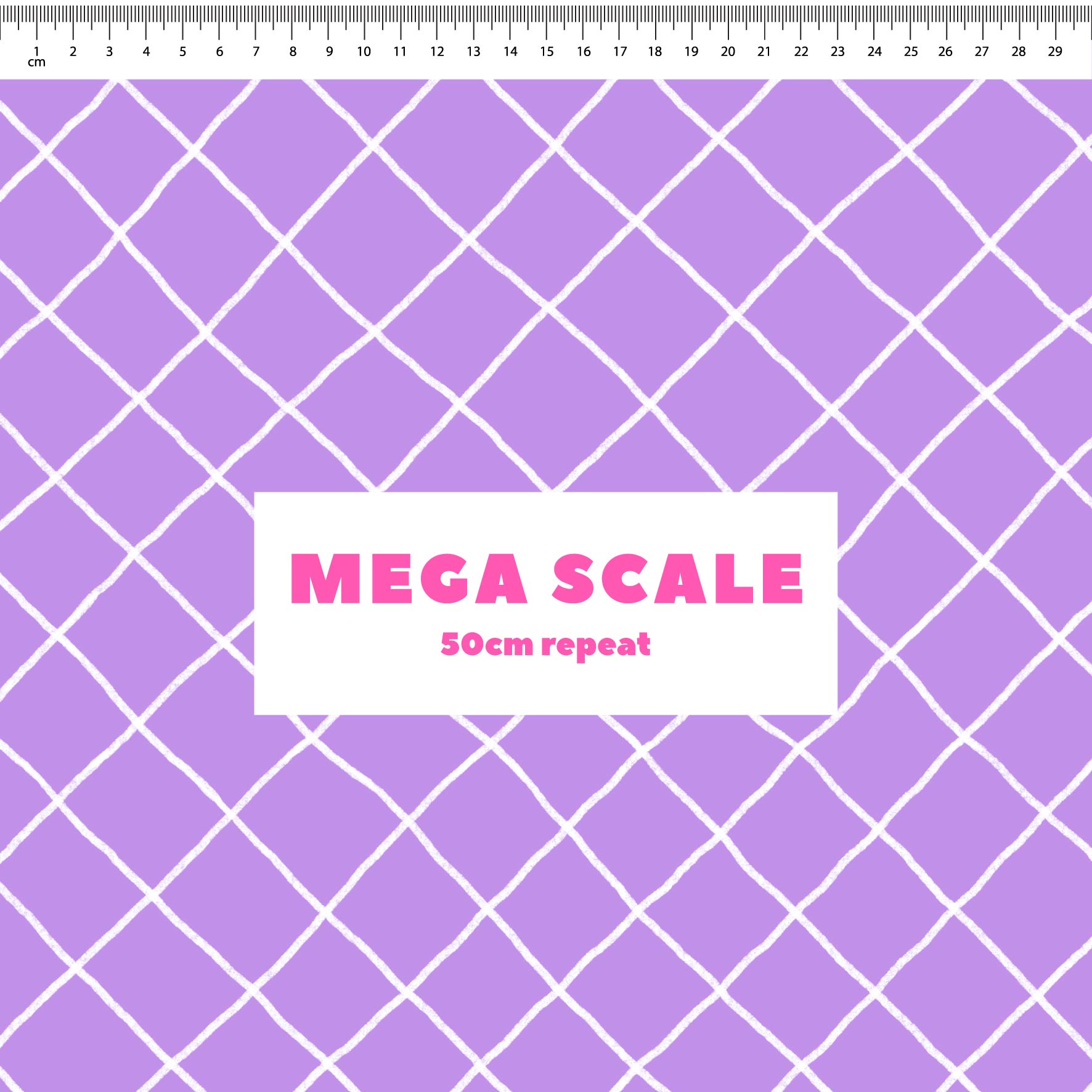 Preorder: Checkered Lines (White on Purple)