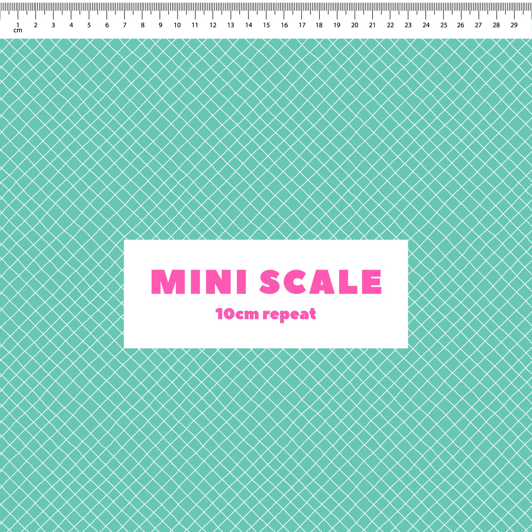 Preorder: Checkered Lines (White on Teal)