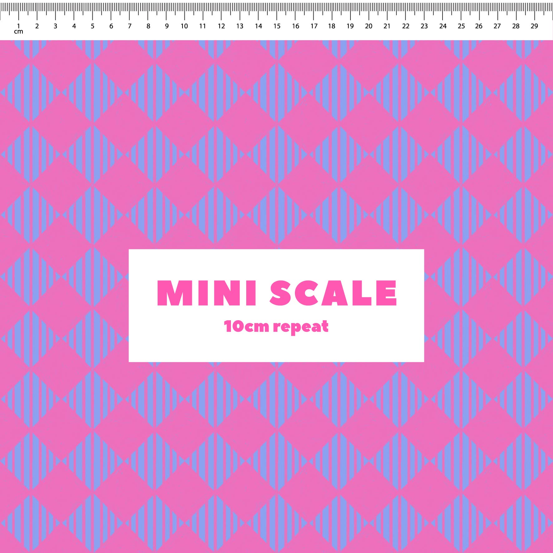 Checkered Stripes (Pink) - 2.5m - Cotton Linen - Midi Scale