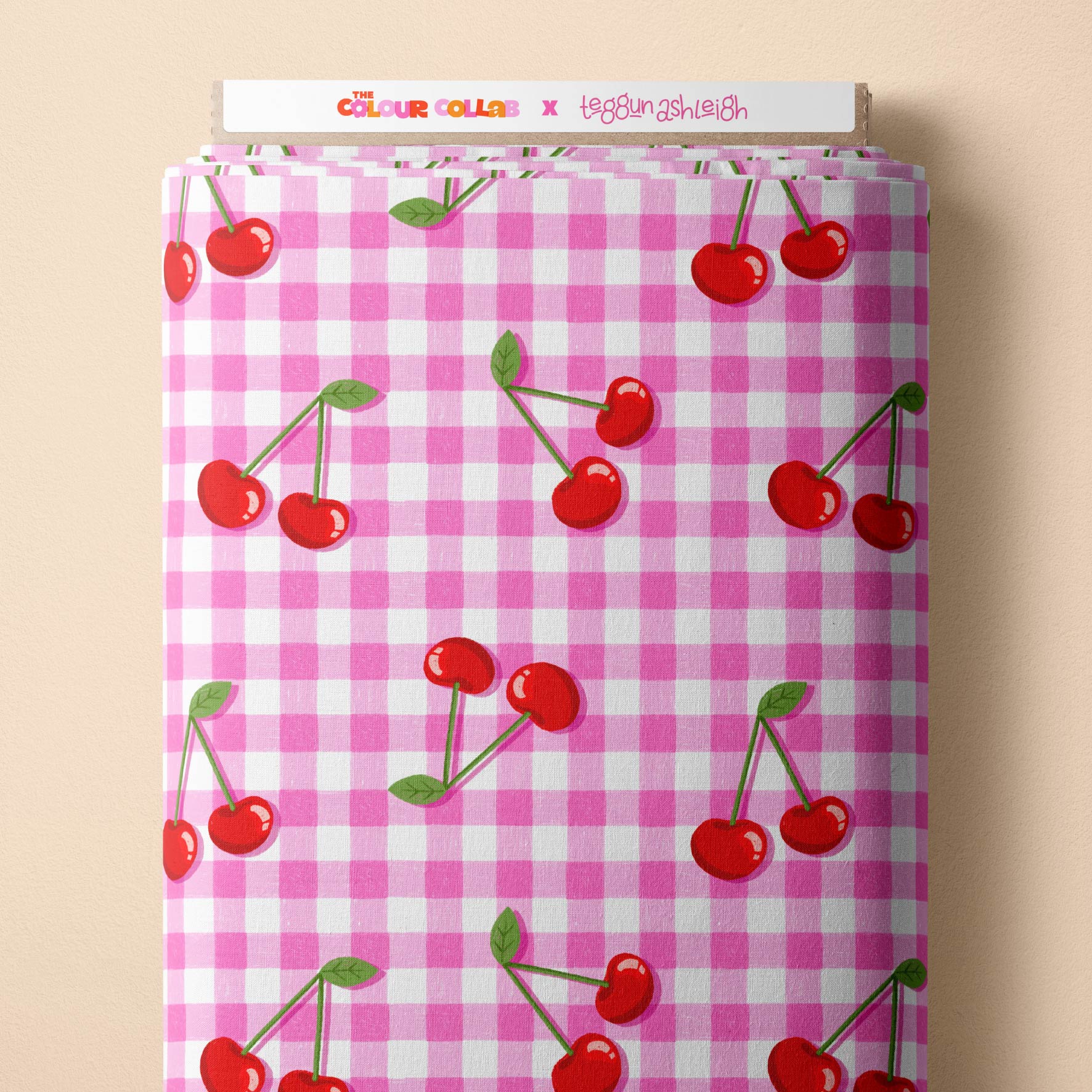 Cherry Bomb (Pink) - 3m - Cotton Rayon Seersucker - Mini Scale