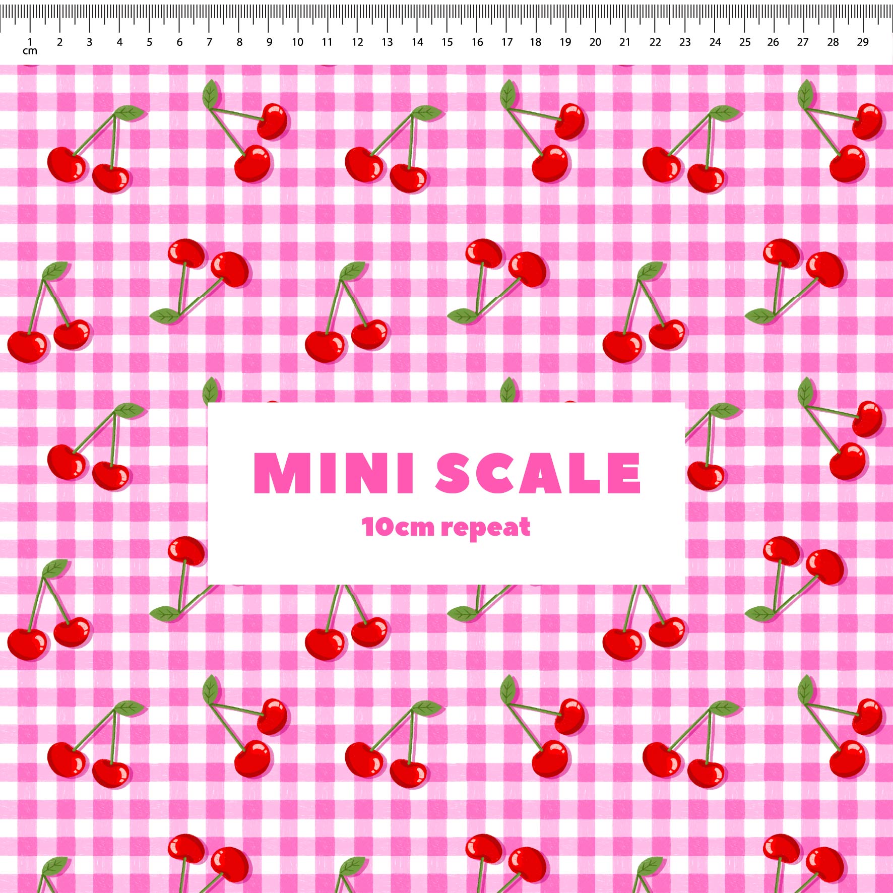 Cherry Bomb (Pink) - 3m - Cotton Rayon Seersucker - Mini Scale