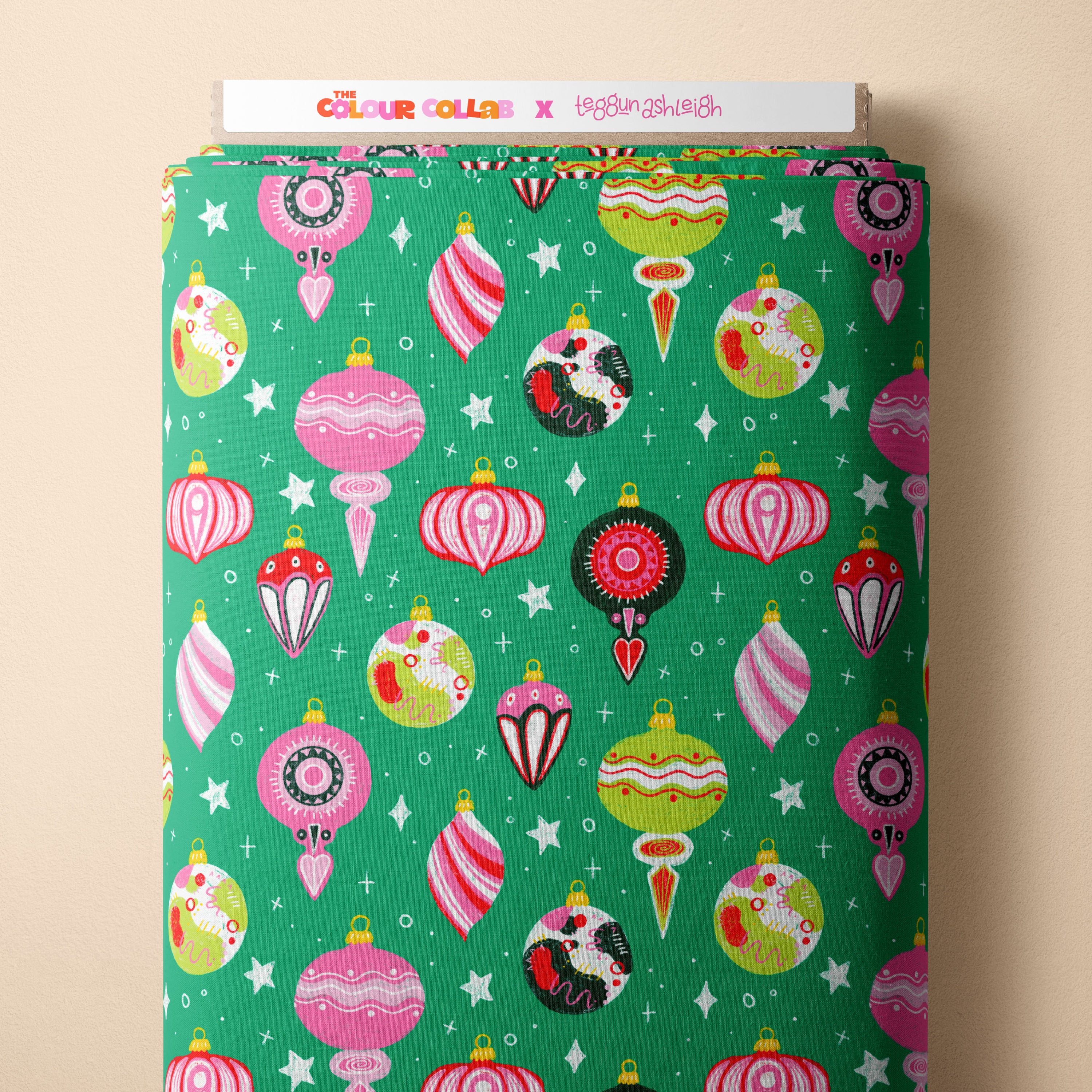 Christmas Baubles Preorder Fabric
