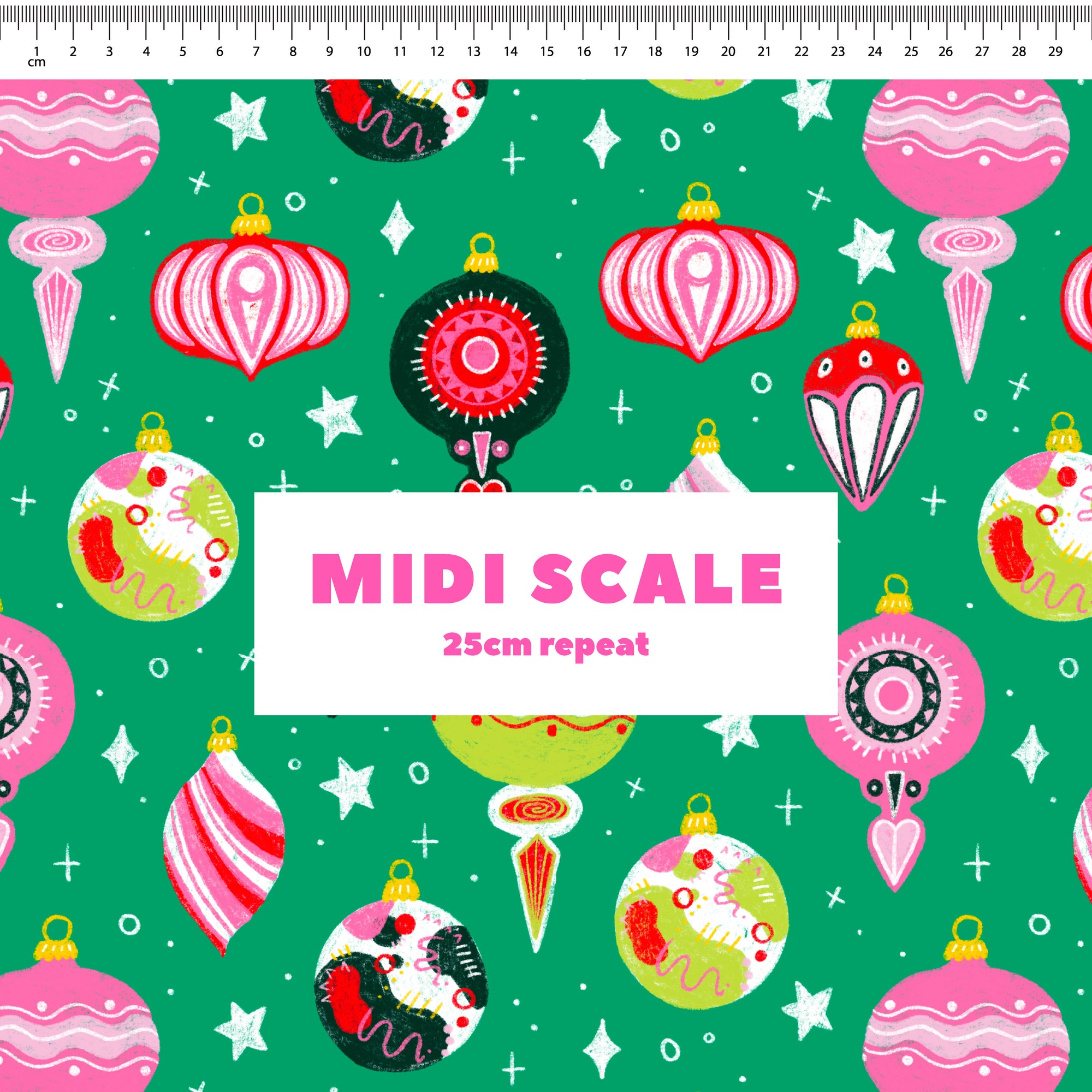 Christmas Baubles Preorder Fabric