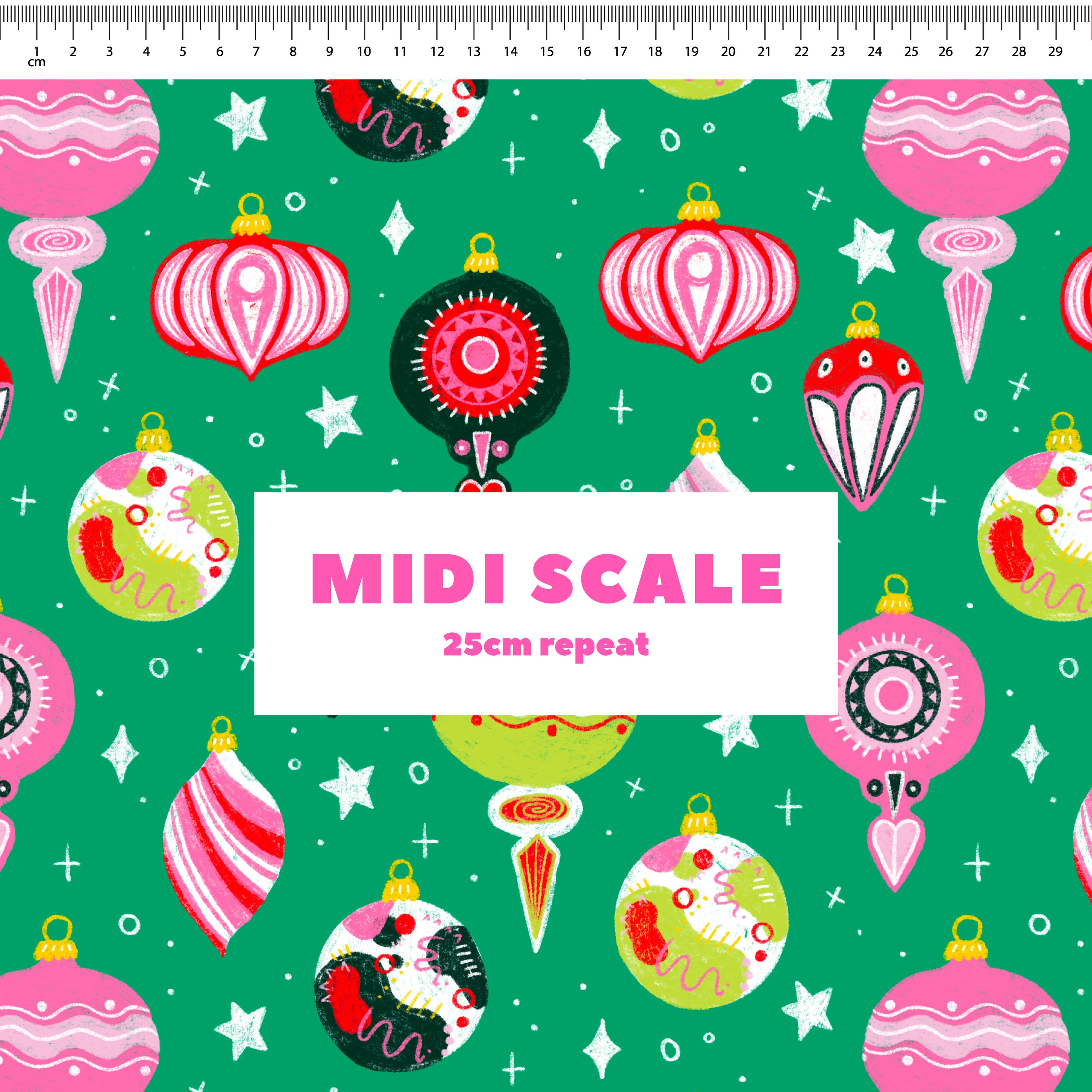 Christmas Baubles Preorder Fabric