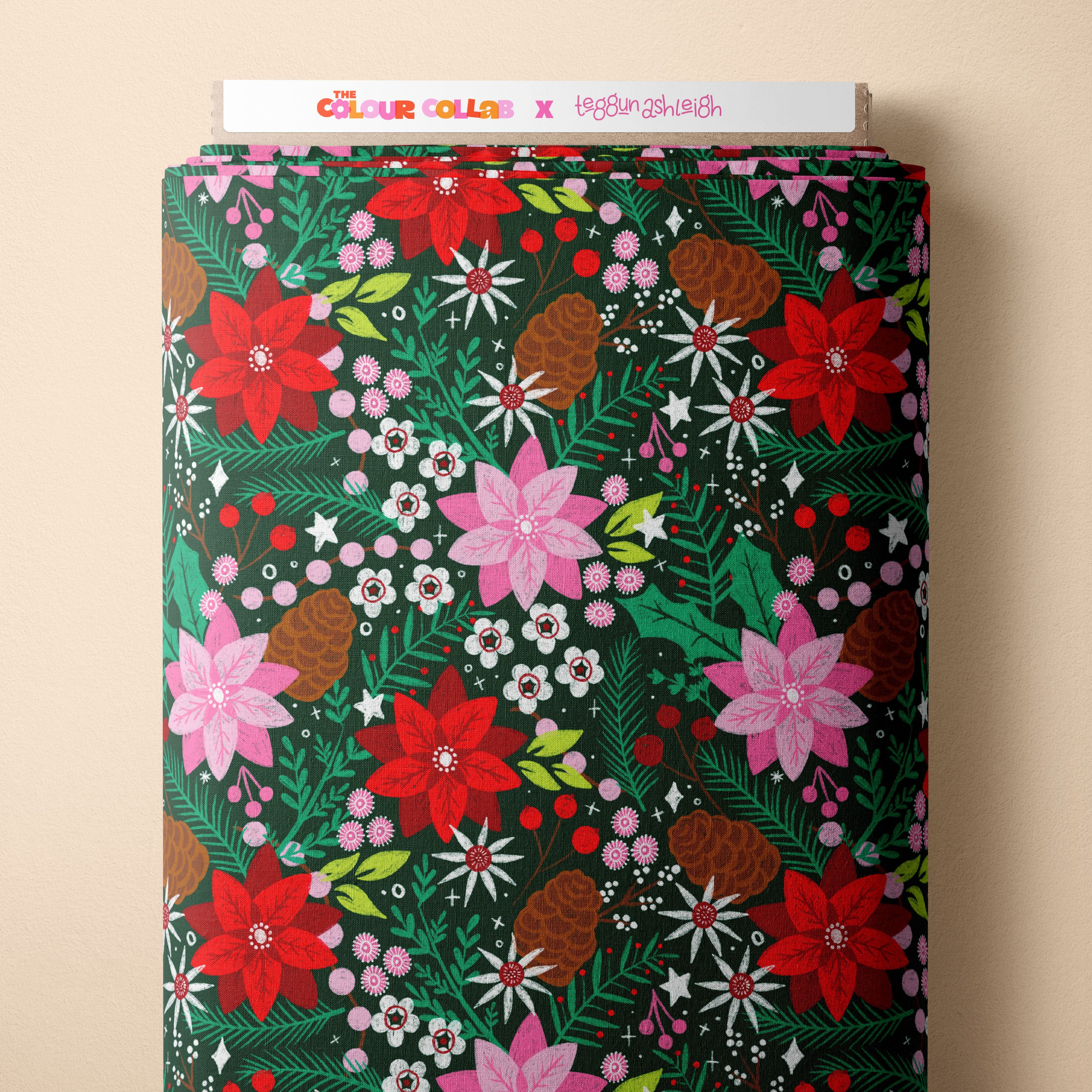 Christmas Florals Preorder Fabric