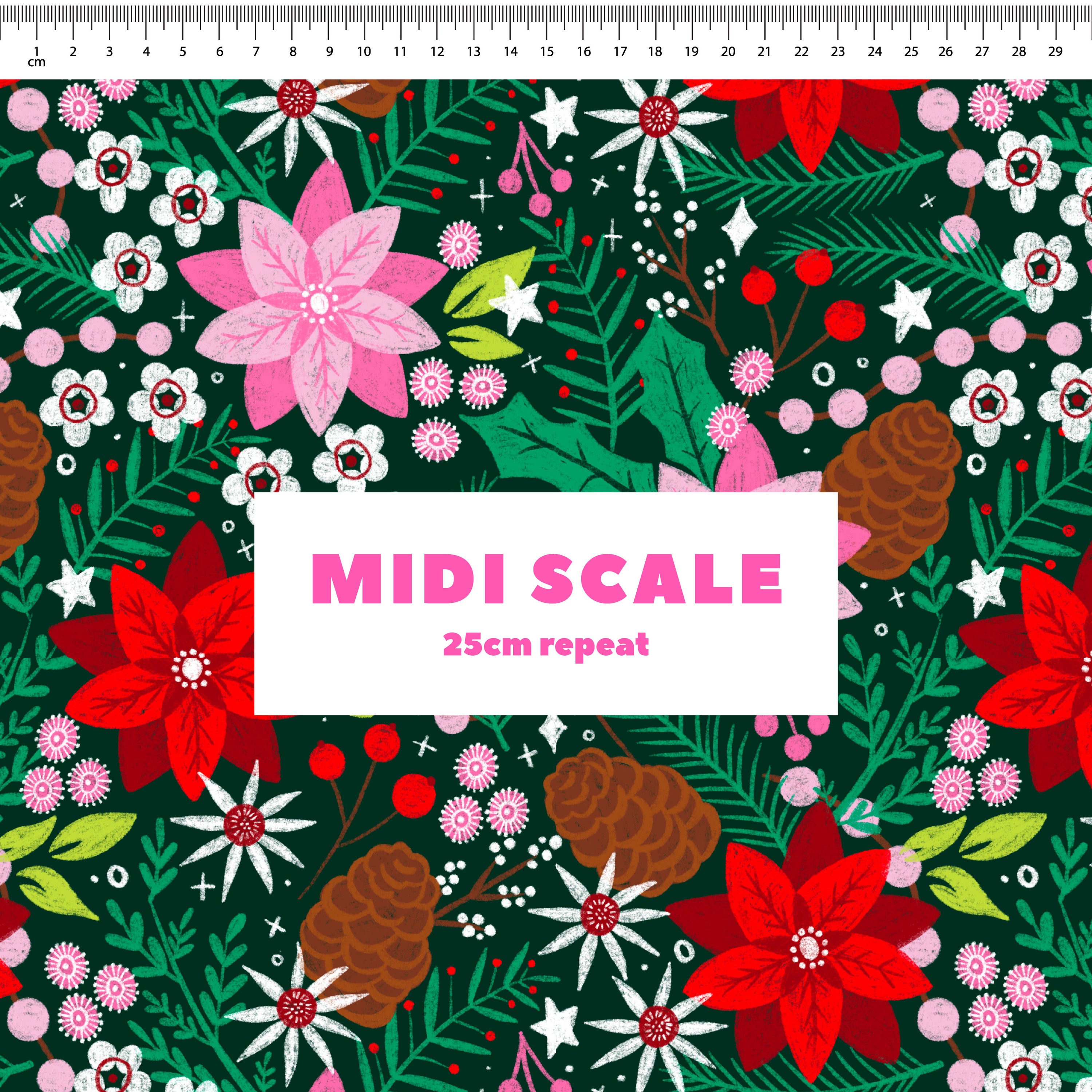 Christmas Florals Preorder Fabric