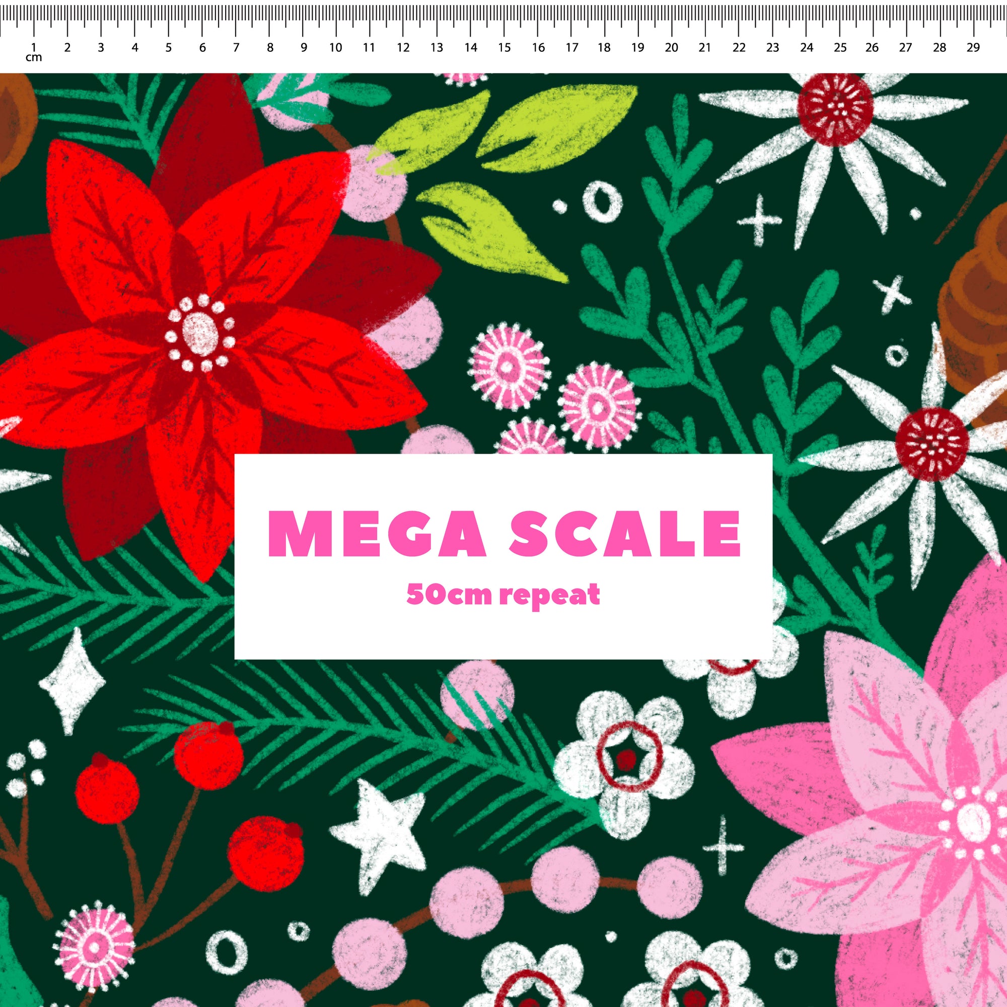Christmas Florals Preorder Fabric